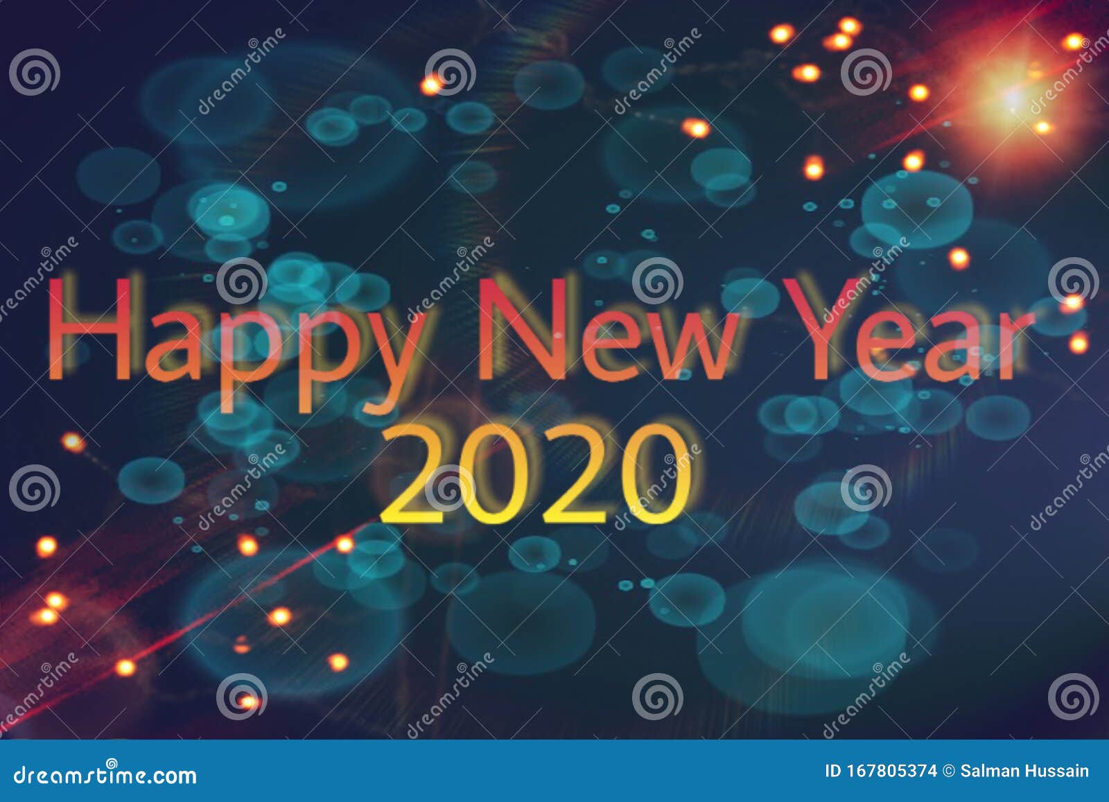 Dark Background Of Happy New Year 2020 Stock Illustration ...