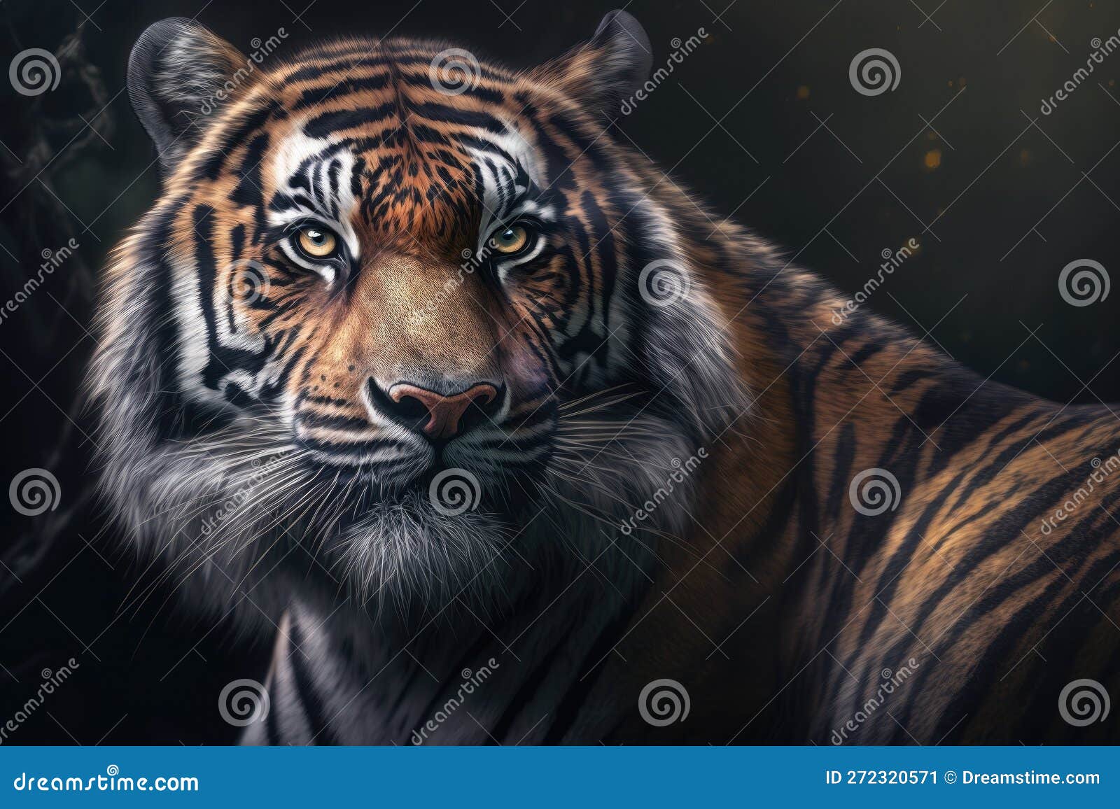 a beautiful tiger in its natural environment generative ai