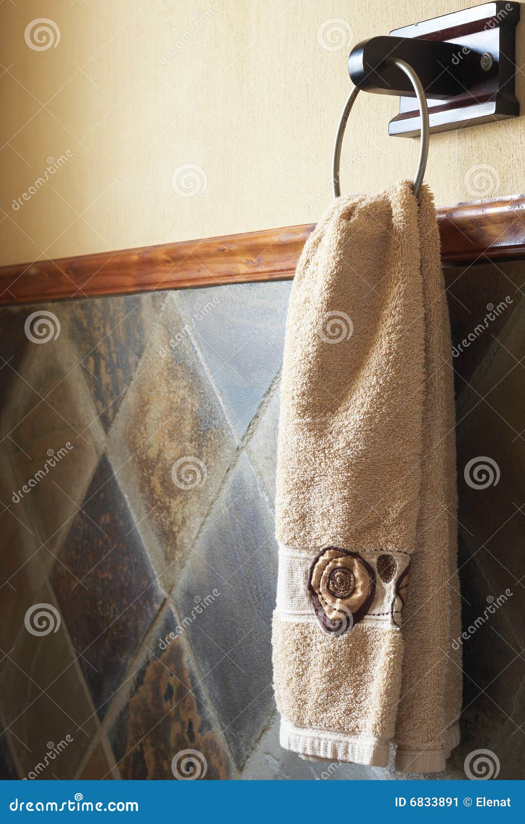 Beautiful Towel in Bathroom Stock Image Image of cloth, decor 6833891