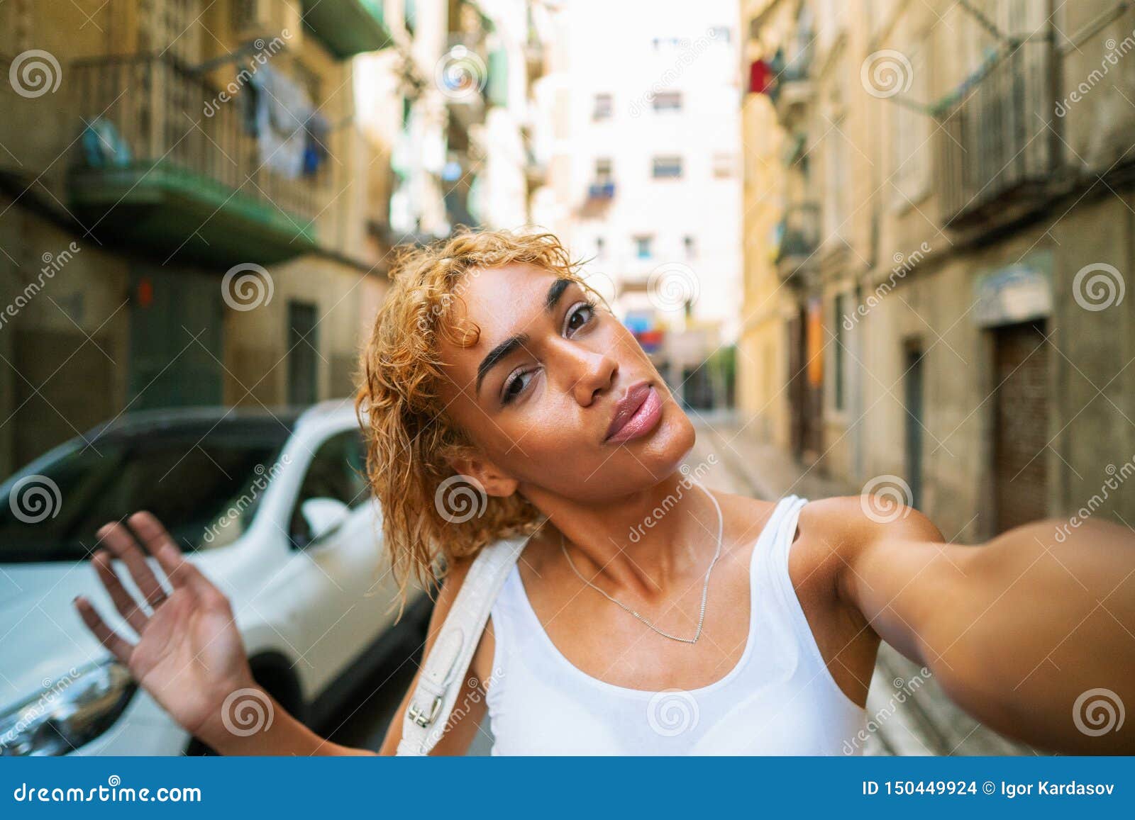 Shemale Woman Posing and Doing Selfie Stock Photo Image of sheboy