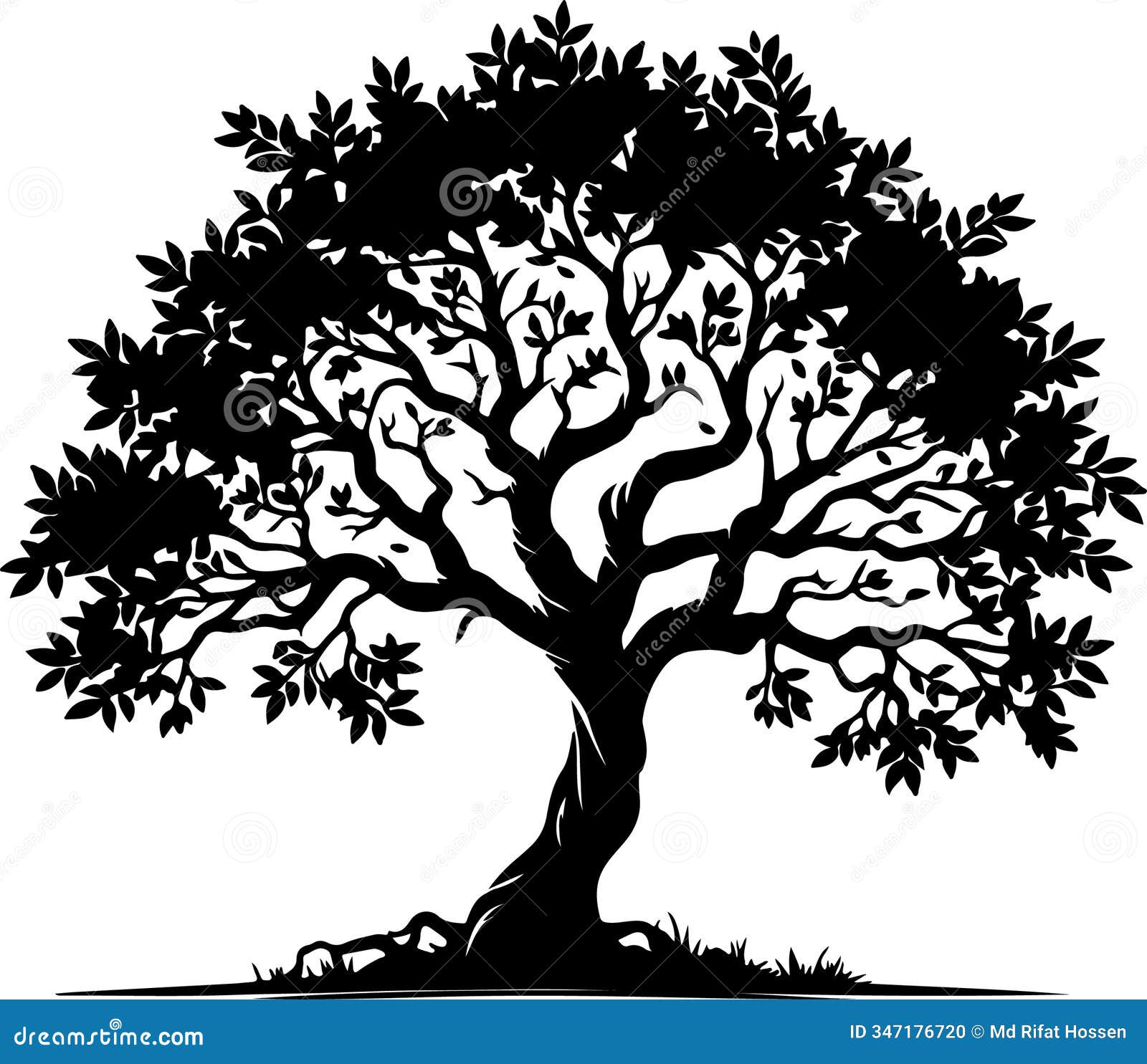 Beautiful Tree Silhouette Illustration Stock Illustration ...