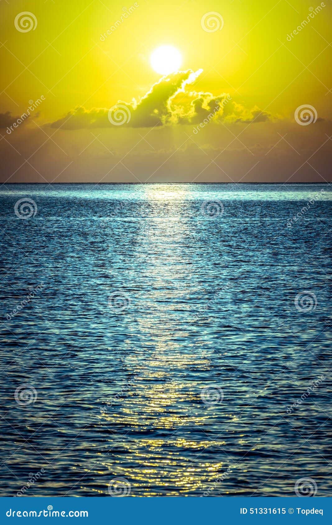 Beautiful Tropical Sunset Ocean Background Stock Image - Image of ocean ...