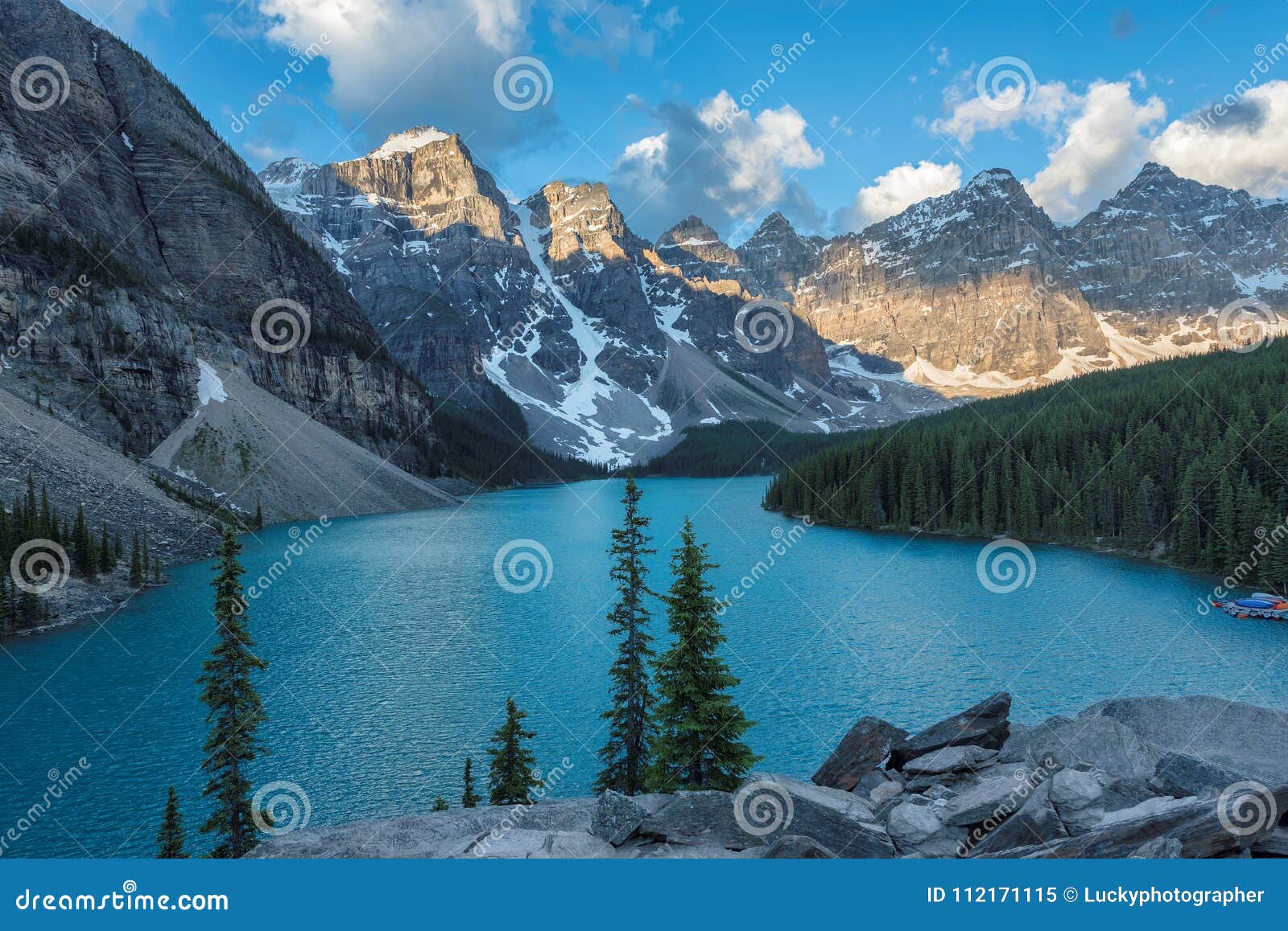 Beautiful Moraine Lake In Banff National Park Of Canada Stock Image