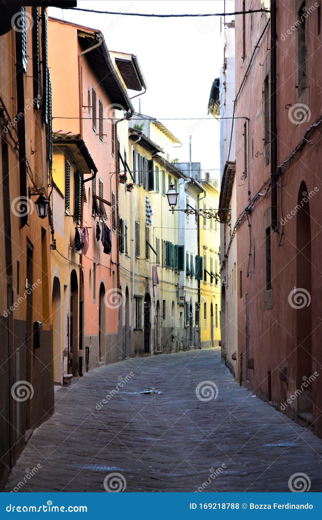 Beautiful and Typical Street, with the Facades of the Most Distant ...