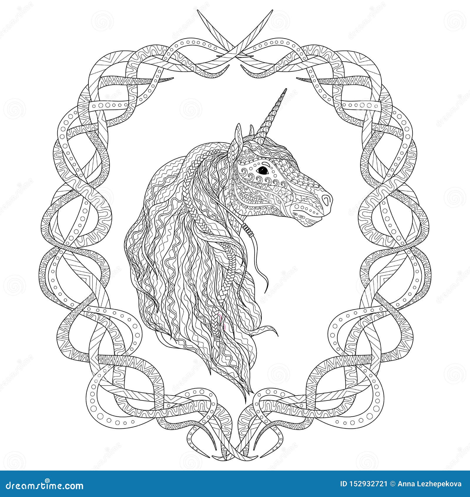 Download Beautiful Unicorn For Coloring Book Stock Vector Illustration Of Fairytale Contour 152932721