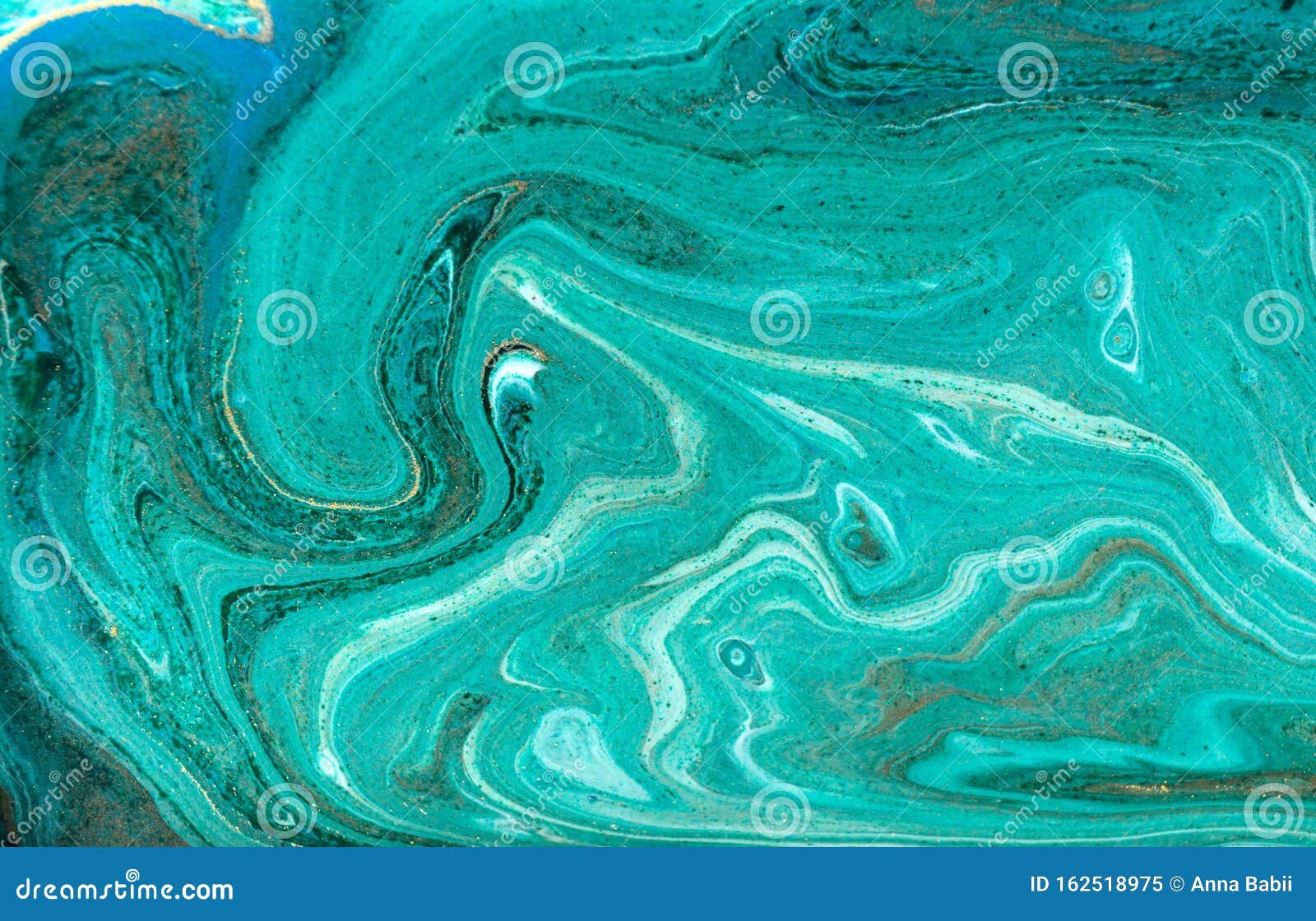 Beautiful Unique Turquoise Acrylic Marble Background Stock Image