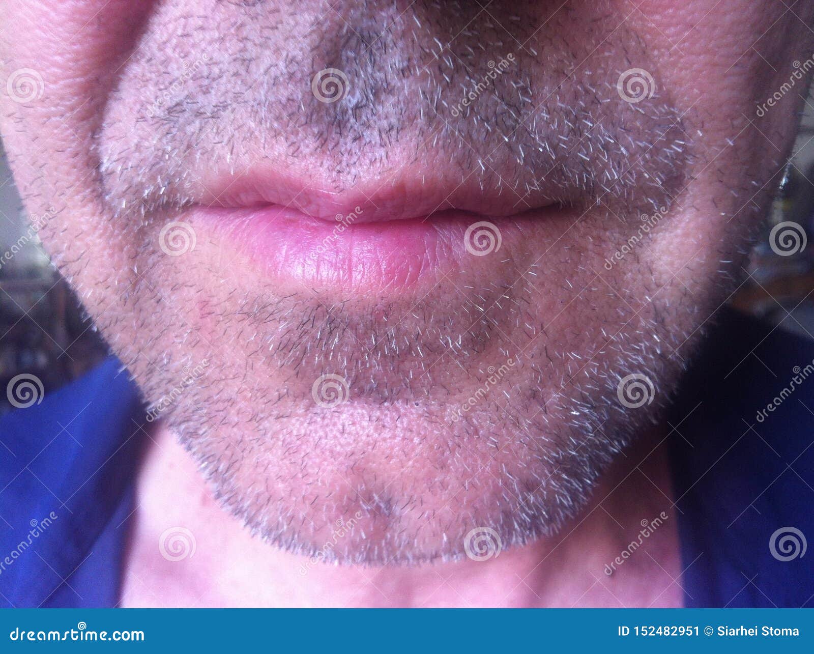 beautiful unshaven male chin with grown stubble