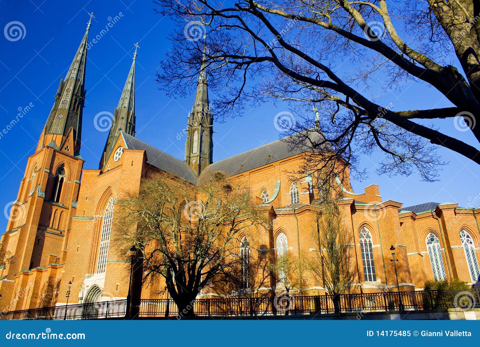 beautiful uppsala cathedral in sweden