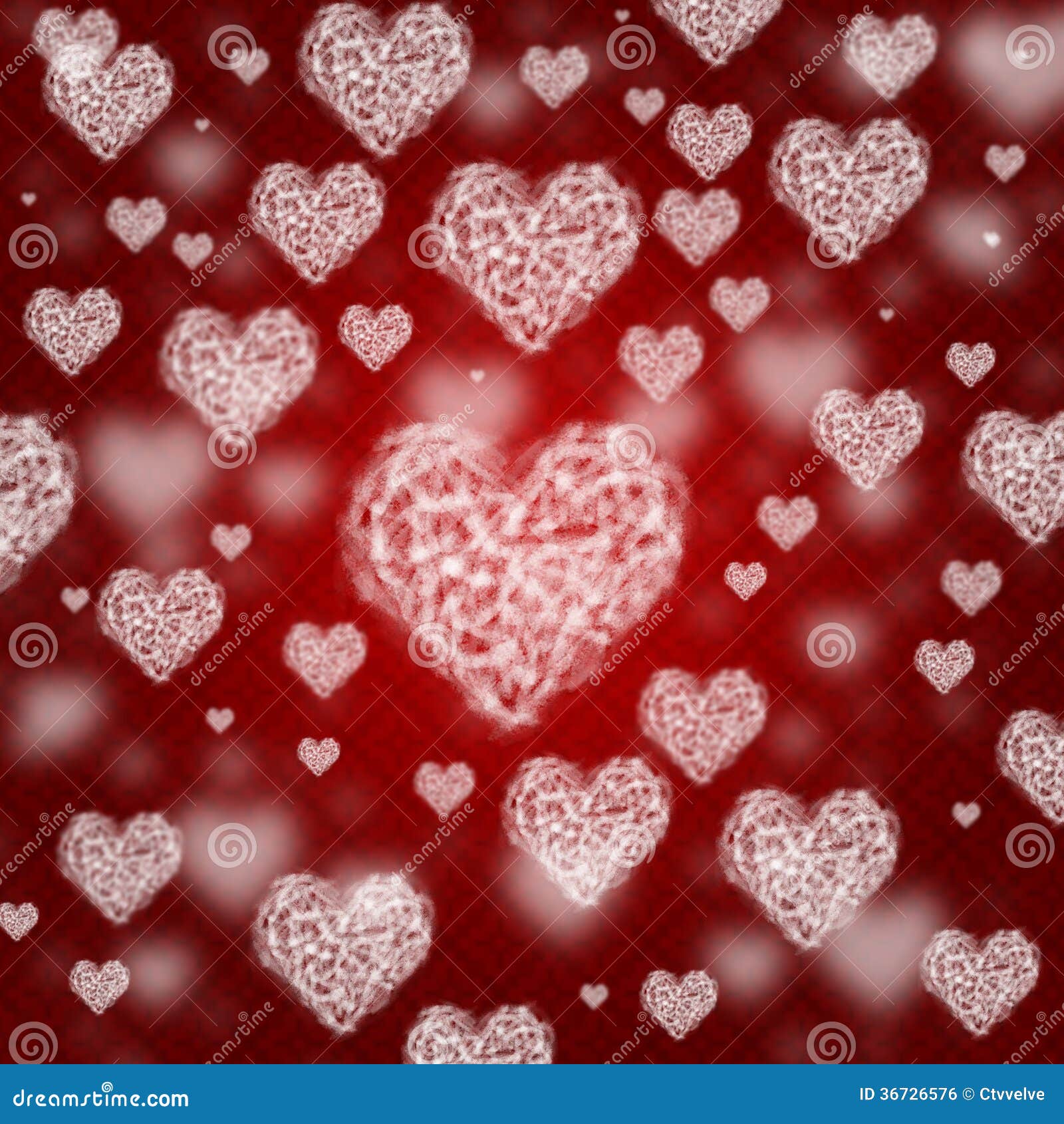 Beautiful Valentine Background With Hearts Royalty Free Stock Image ...