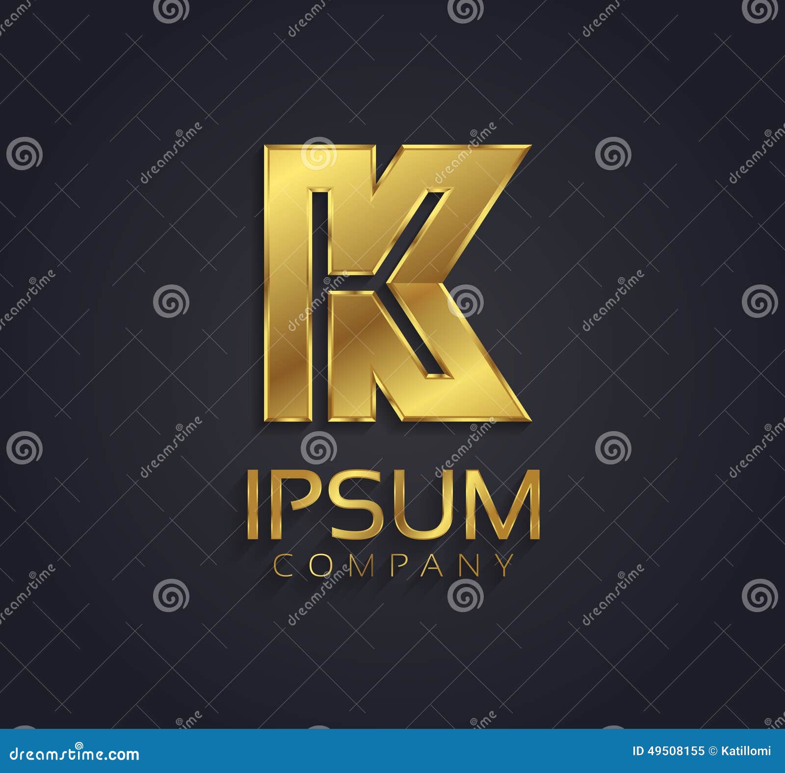 Beautiful Vector Graphic Gold Alphabet / Letter K / Symbol Stock ...