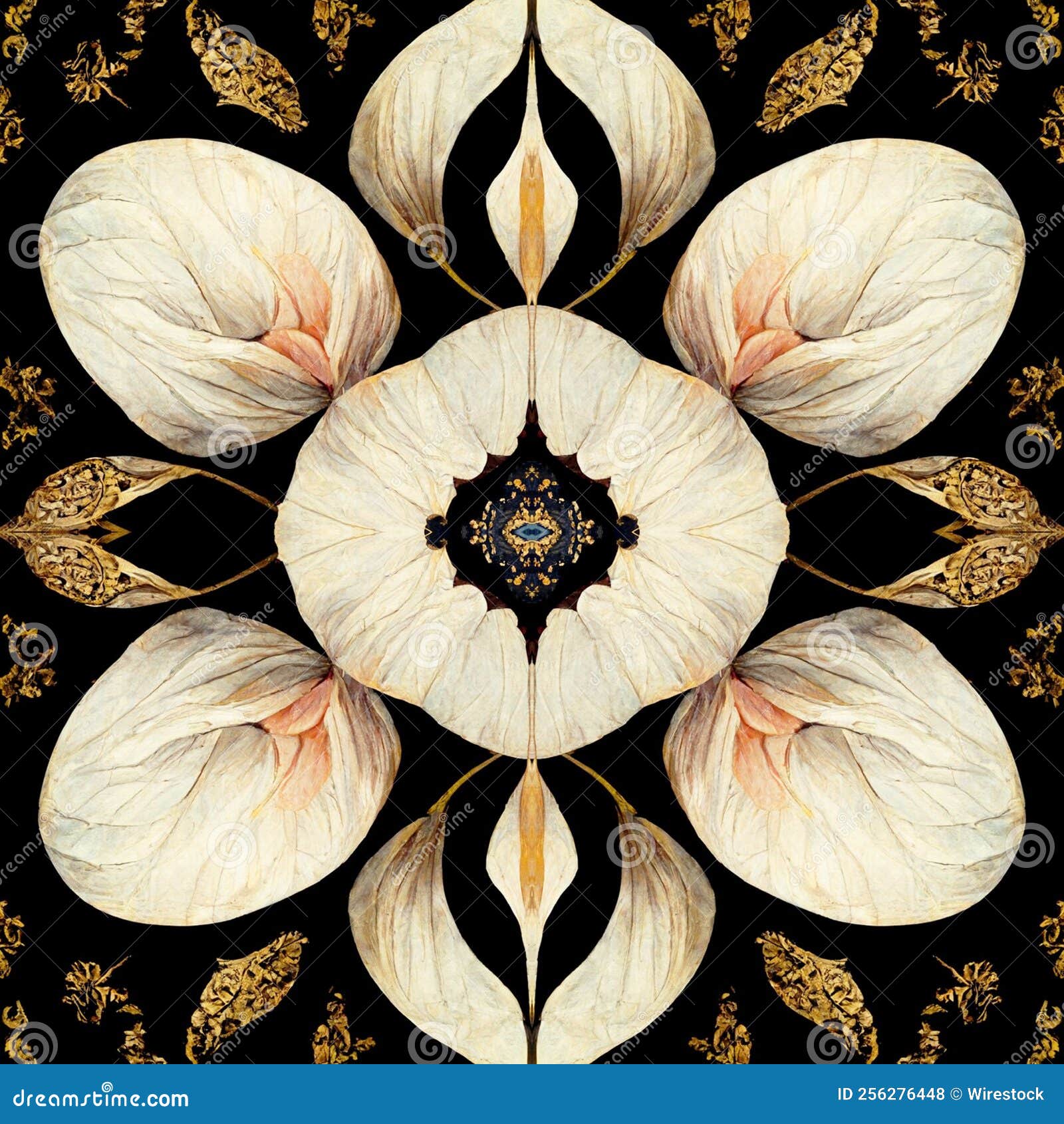 Beautiful Victorian Floral Seamless Pattern Stock Illustration