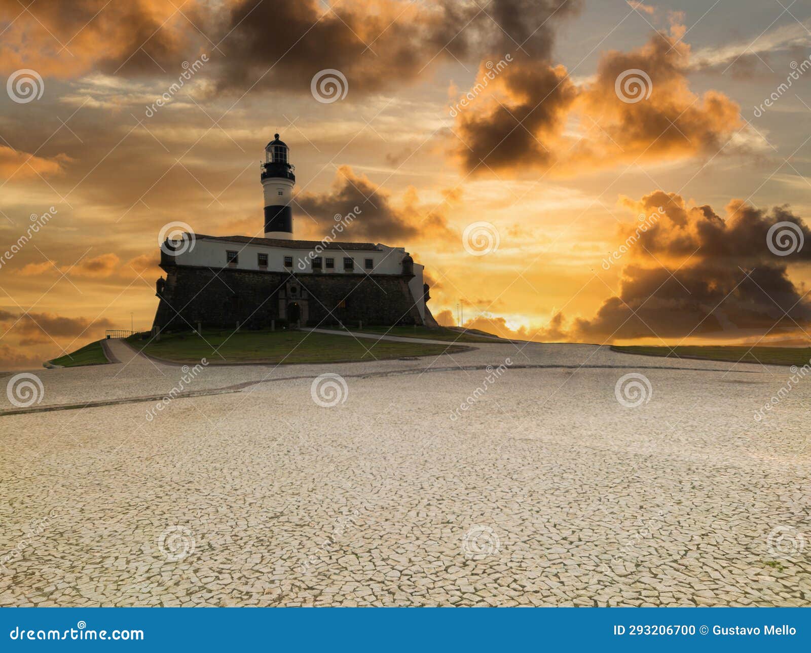 beautiful view of barra lighthouse in salvador bahia brazil