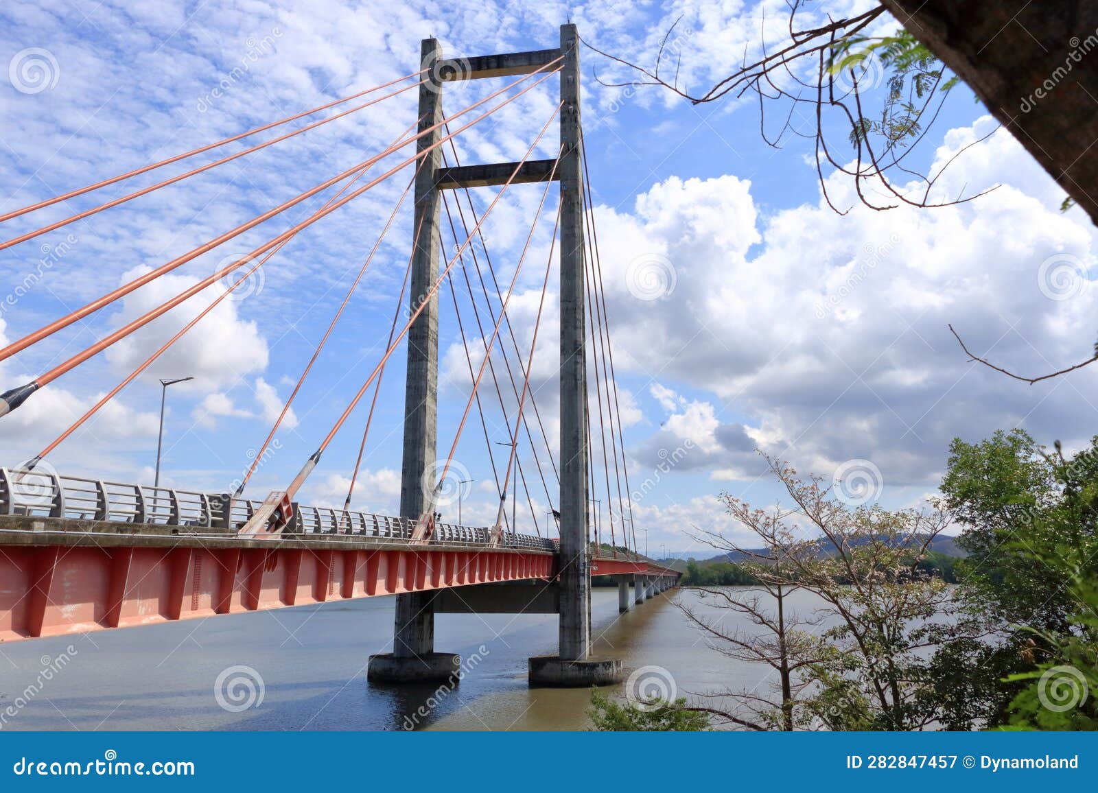 beautiful view of the bridge puente de la amistad taiwan in costa rica