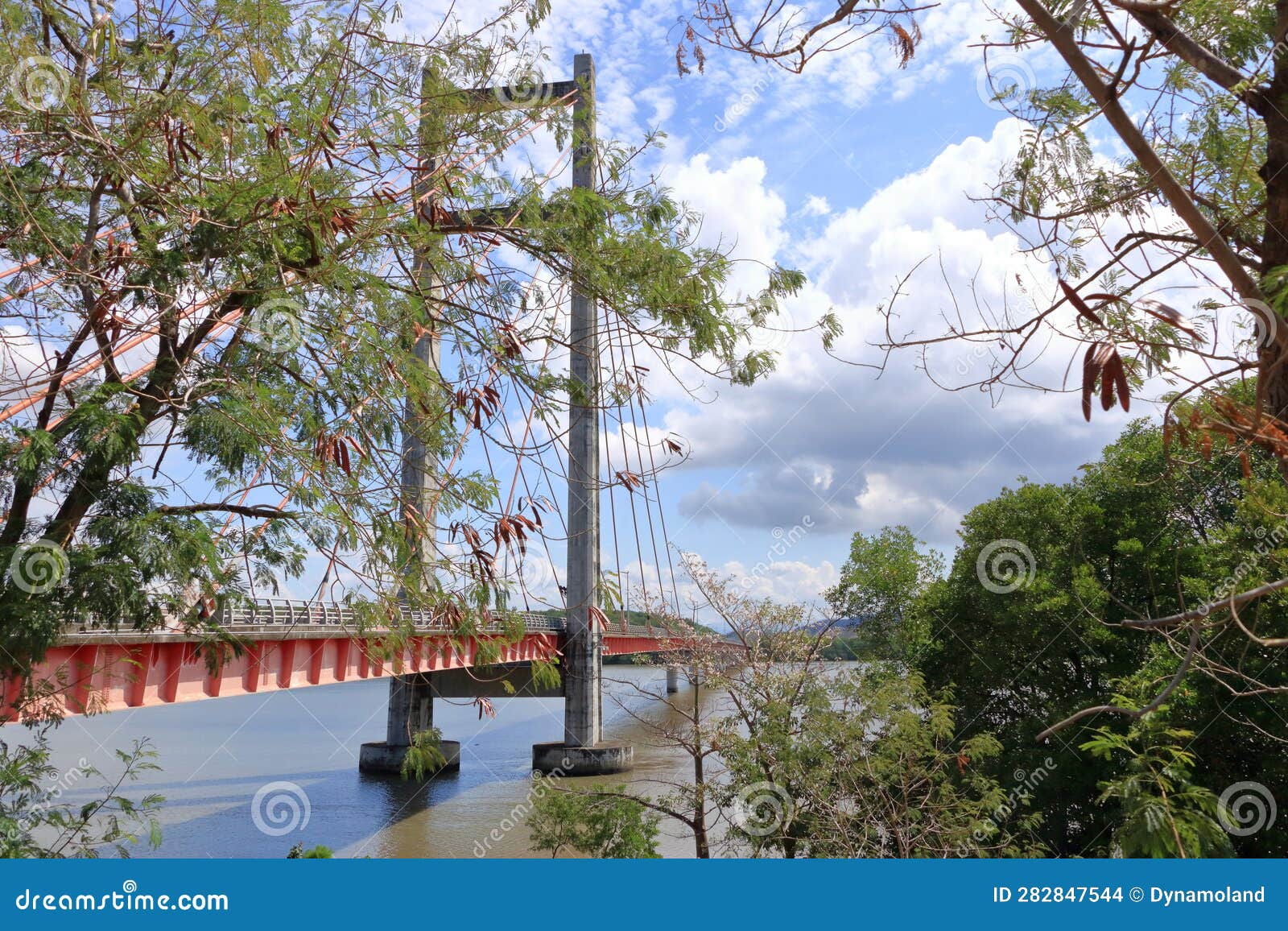 beautiful view of the bridge puente de la amistad taiwan in costa rica