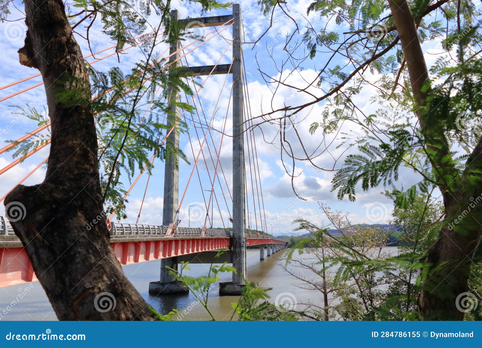 beautiful view of the bridge puente de la amistad taiwan in costa rica