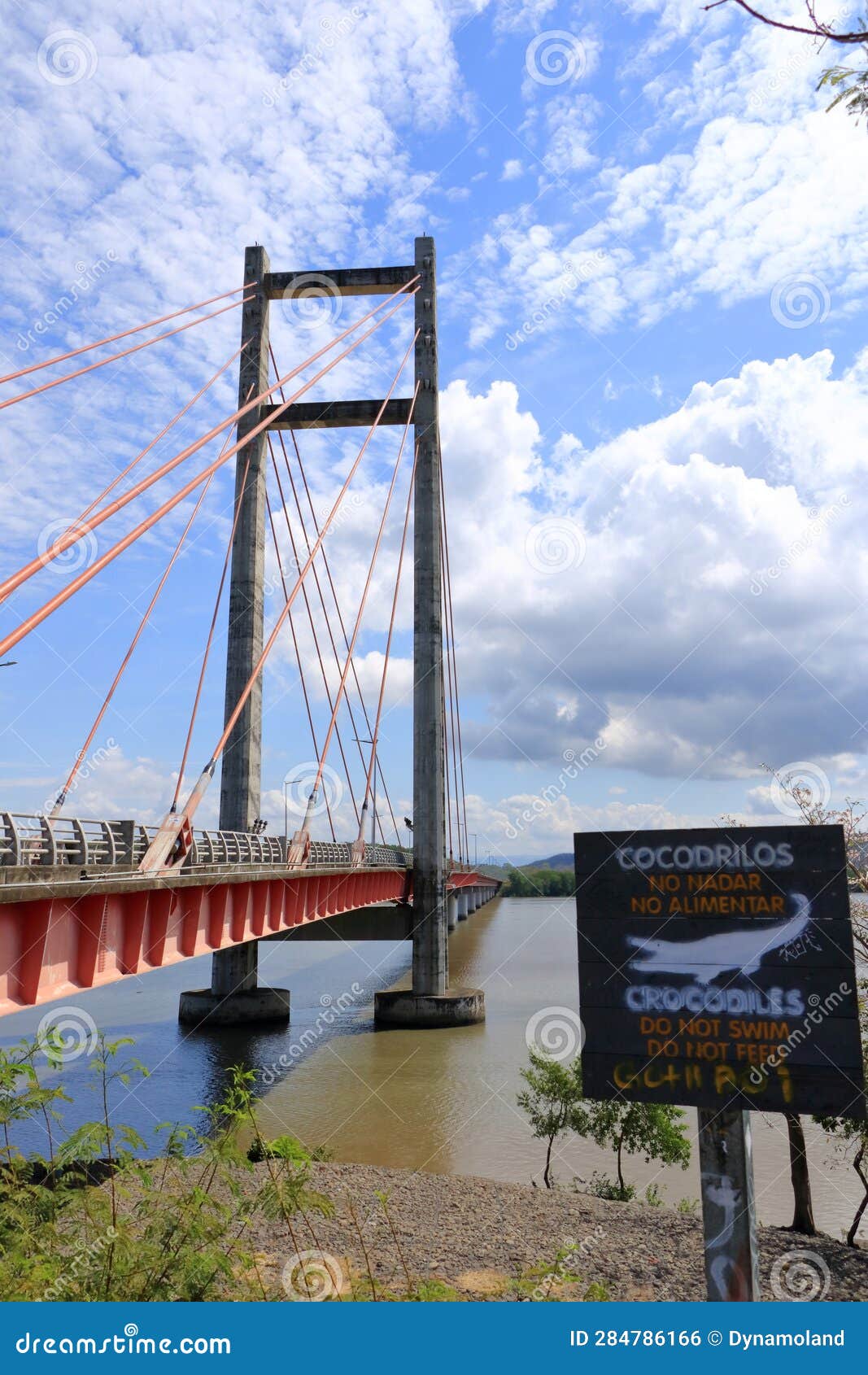 beautiful view of the bridge puente de la amistad taiwan in costa rica