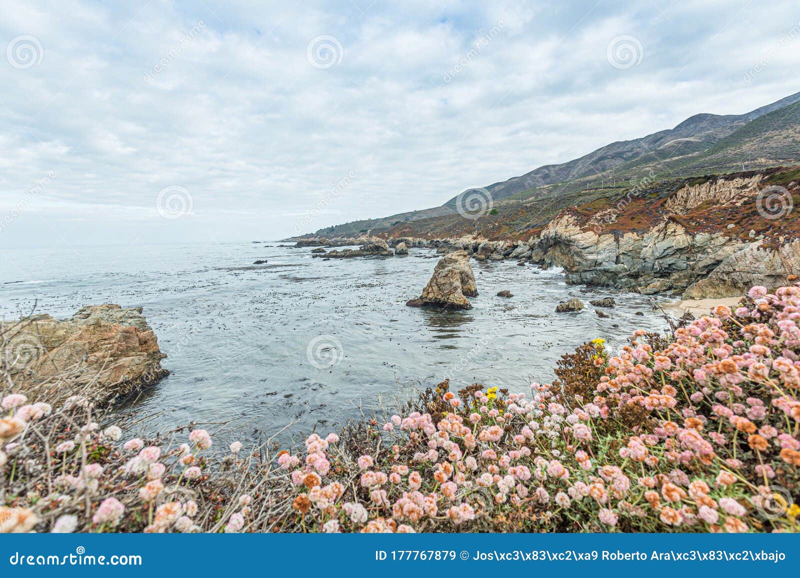 a beautiful view in  califÃÂ³rnia coast - big sur, condado de monterey, califÃÂ³rnia