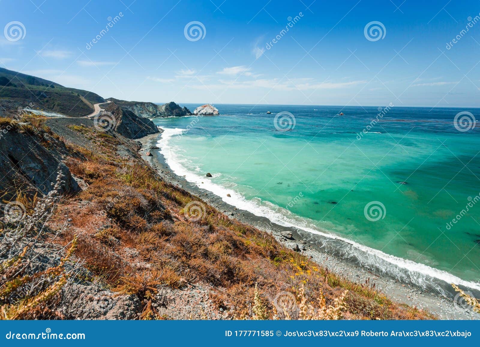 a beautiful view in  califÃÂ³rnia coast - big sur, condado de monterey, califÃÂ³rnia