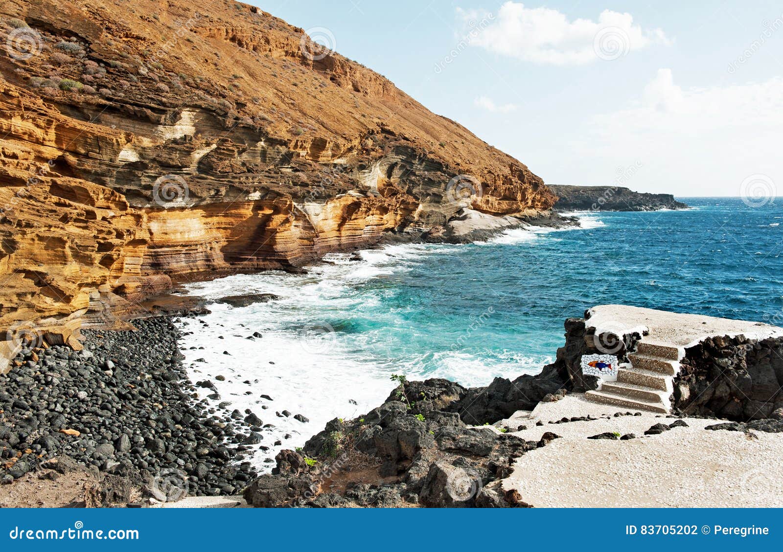 beautiful view on the costa del silencio , tenerife, spain,