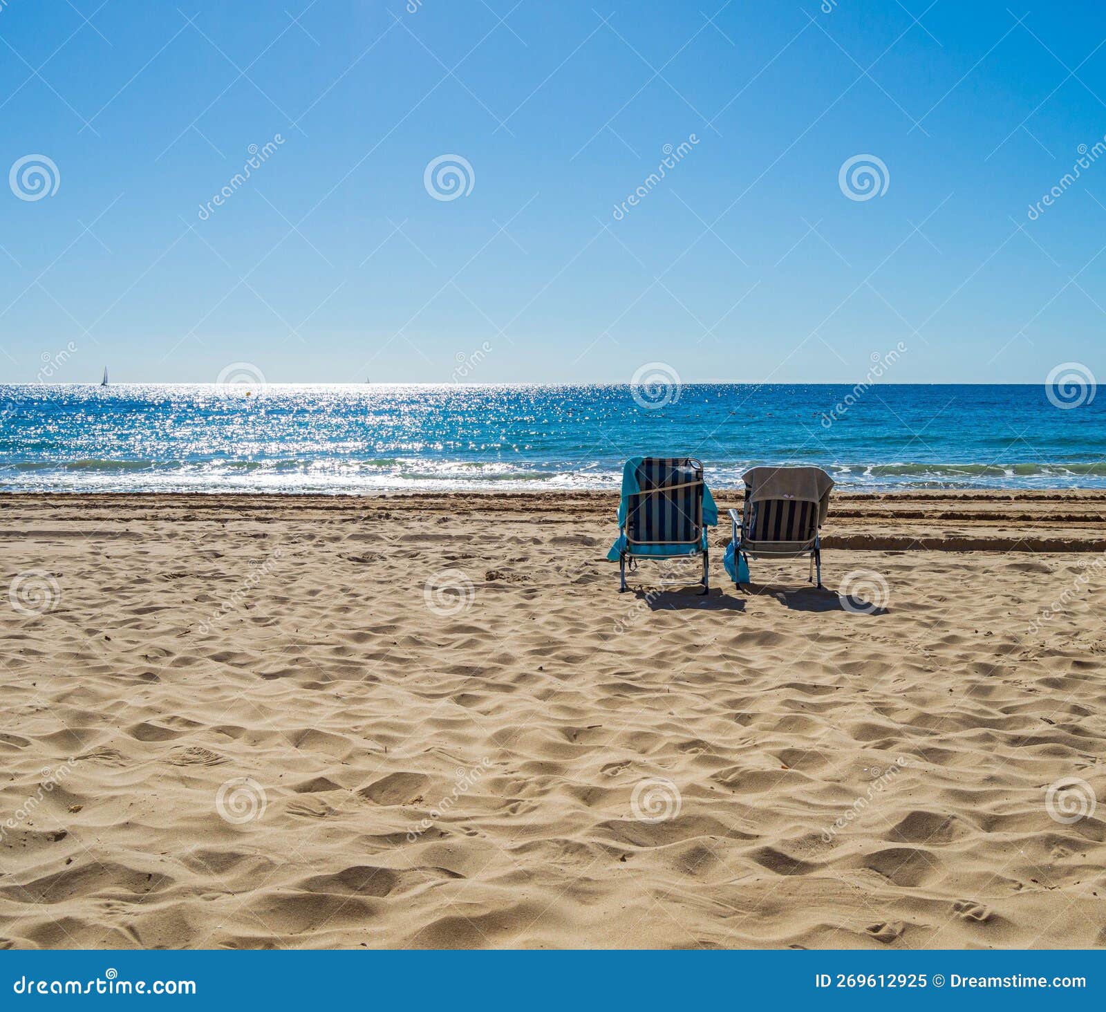 Beautiful View of the Couches by the Beach Stock Image Image of