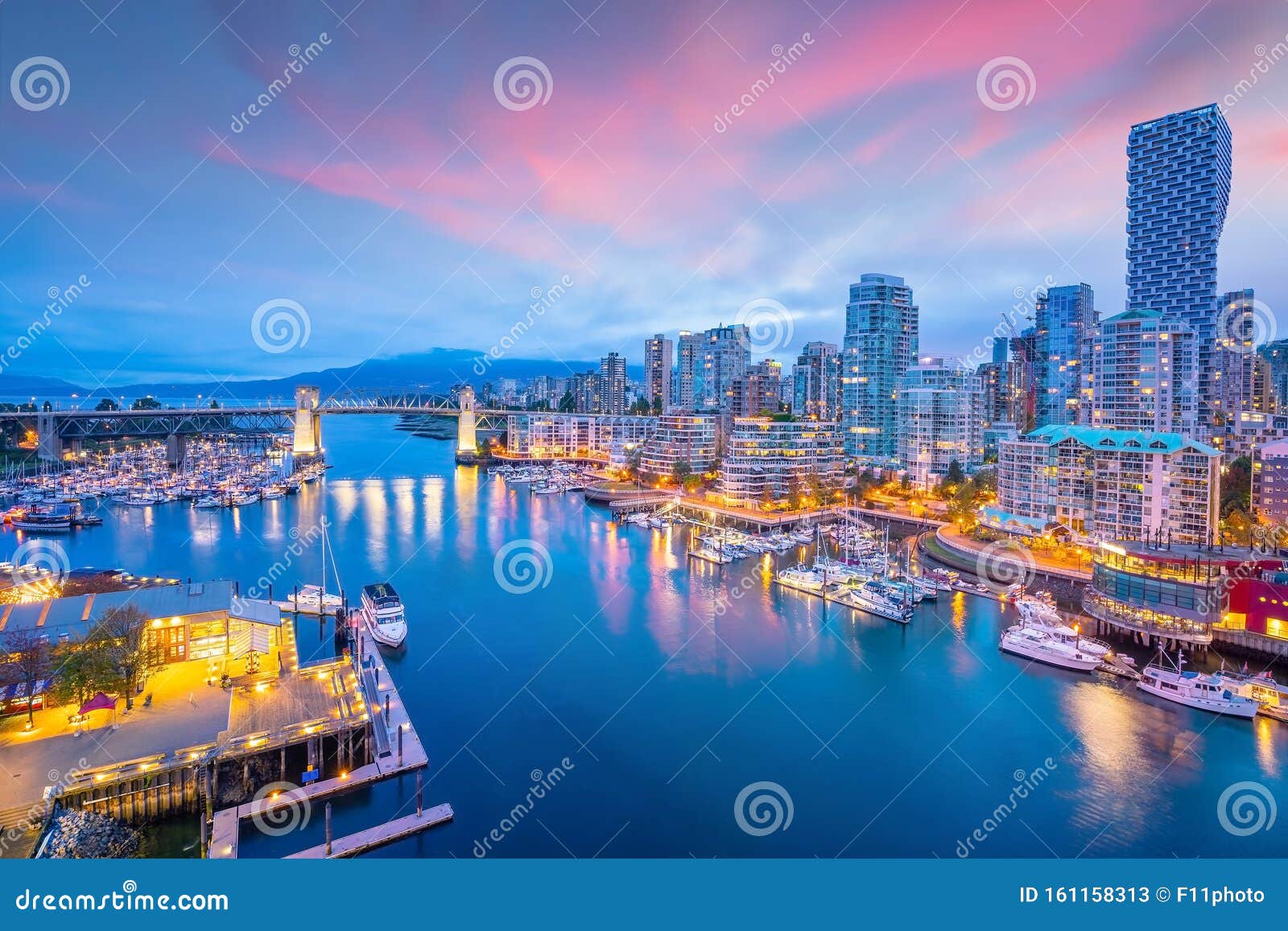 beautiful view of downtown vancouver skyline, british columbia, canada