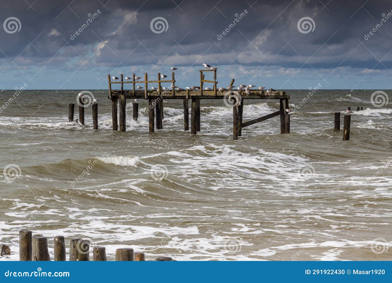beautiful view of polish baltic sea at uniescie