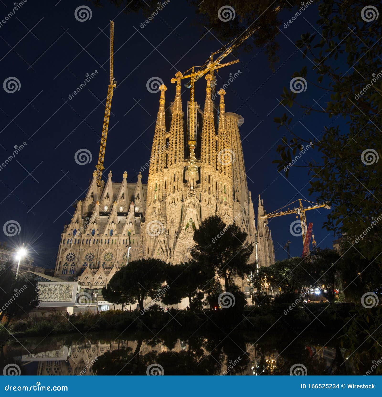 Beautiful View of the Sagarda Familia Captured Under the Night Sky in ...