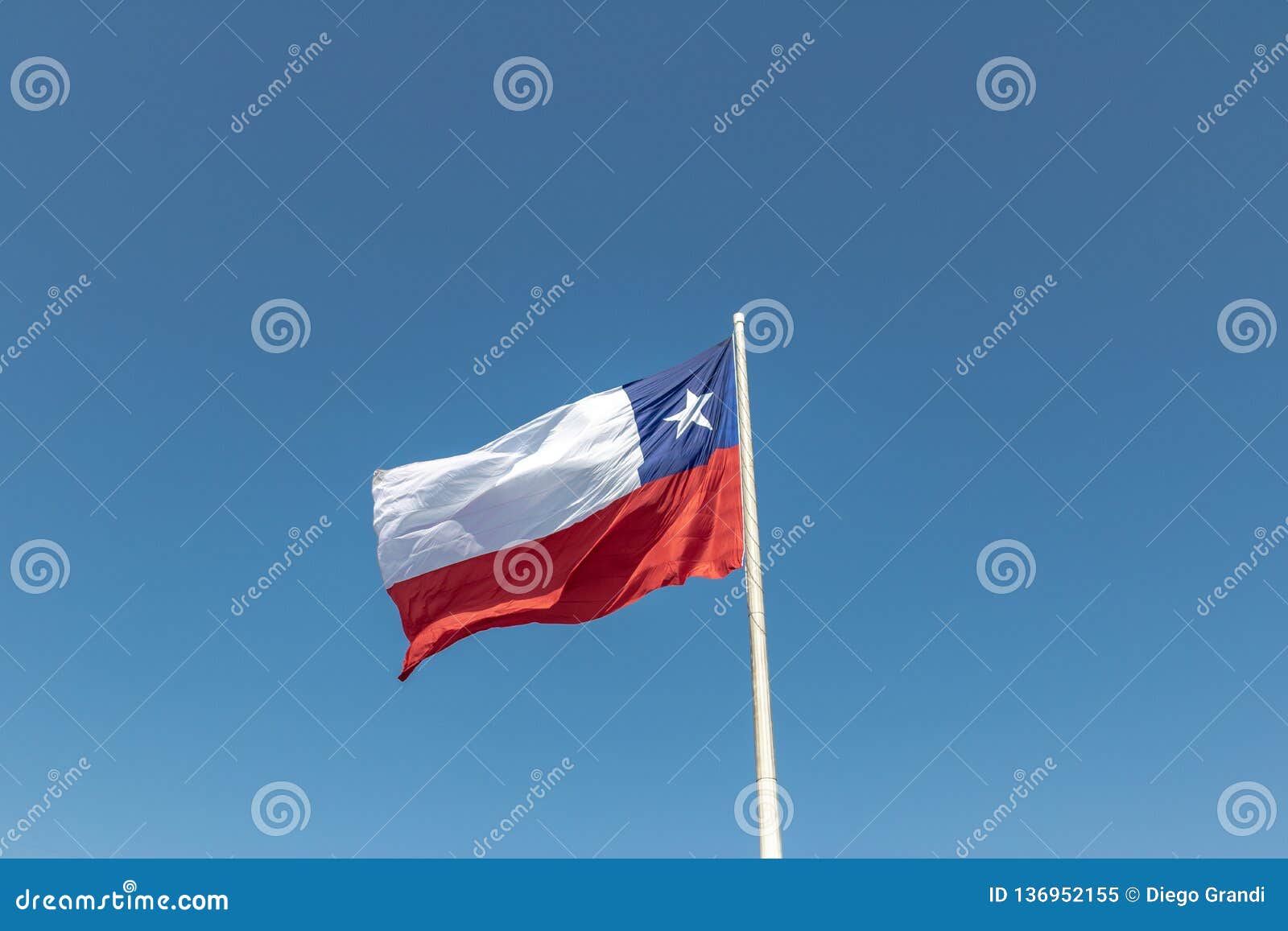 chilean flag - santiago, chile