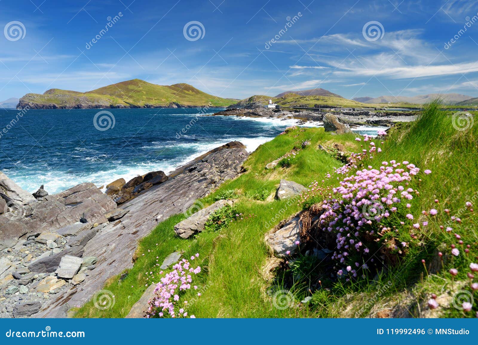 Beautiful View Of Valentia Island Lighthouse At Cromwell Point Locations Worth Visiting On The Wild Atlantic Way Stock Photo Image Of Outdoor County 119992496