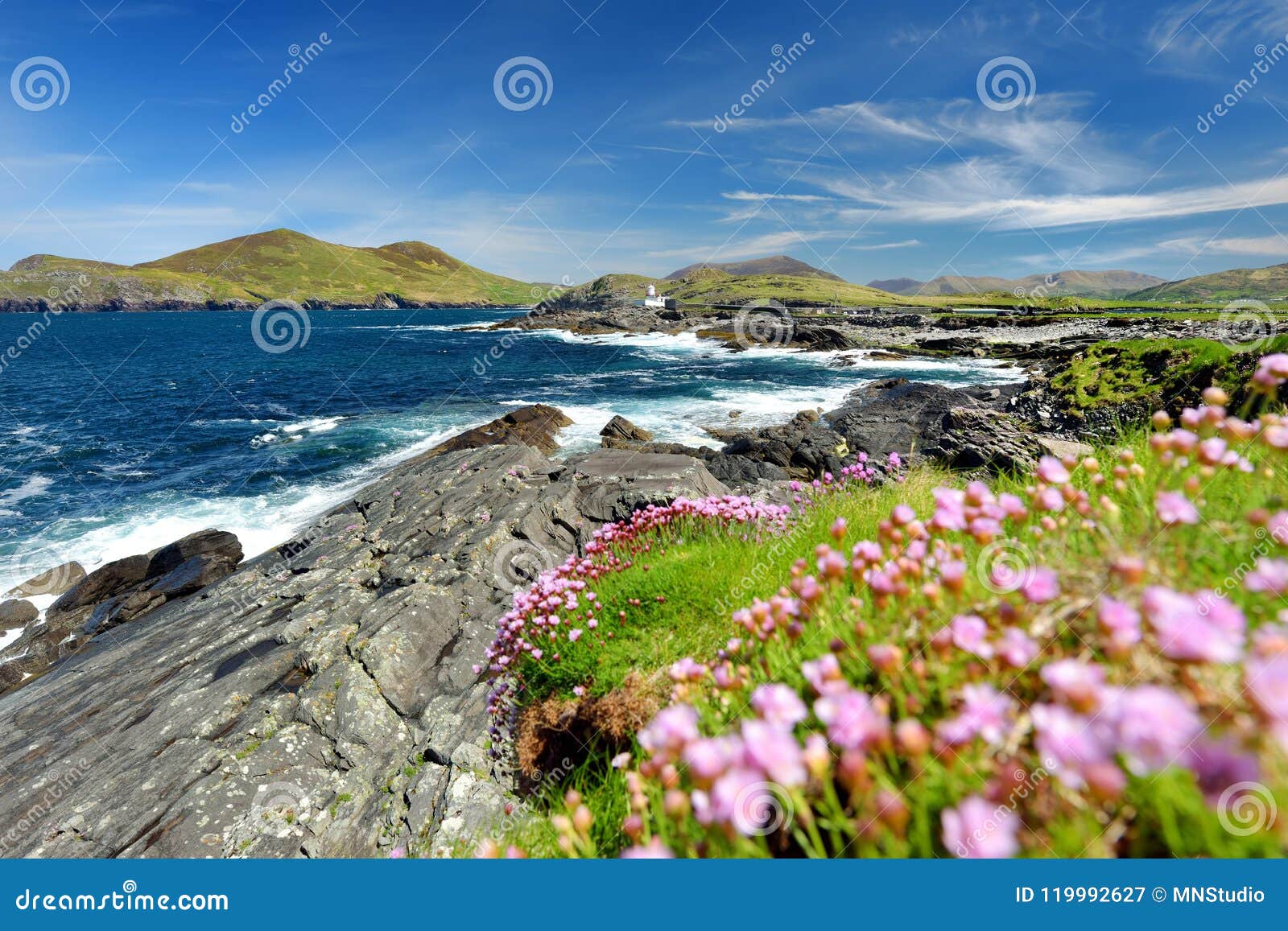 Beautiful View Of Valentia Island Lighthouse At Cromwell Point Locations Worth Visiting On The Wild Atlantic Way Stock Image Image Of Point Portmagee 119992627