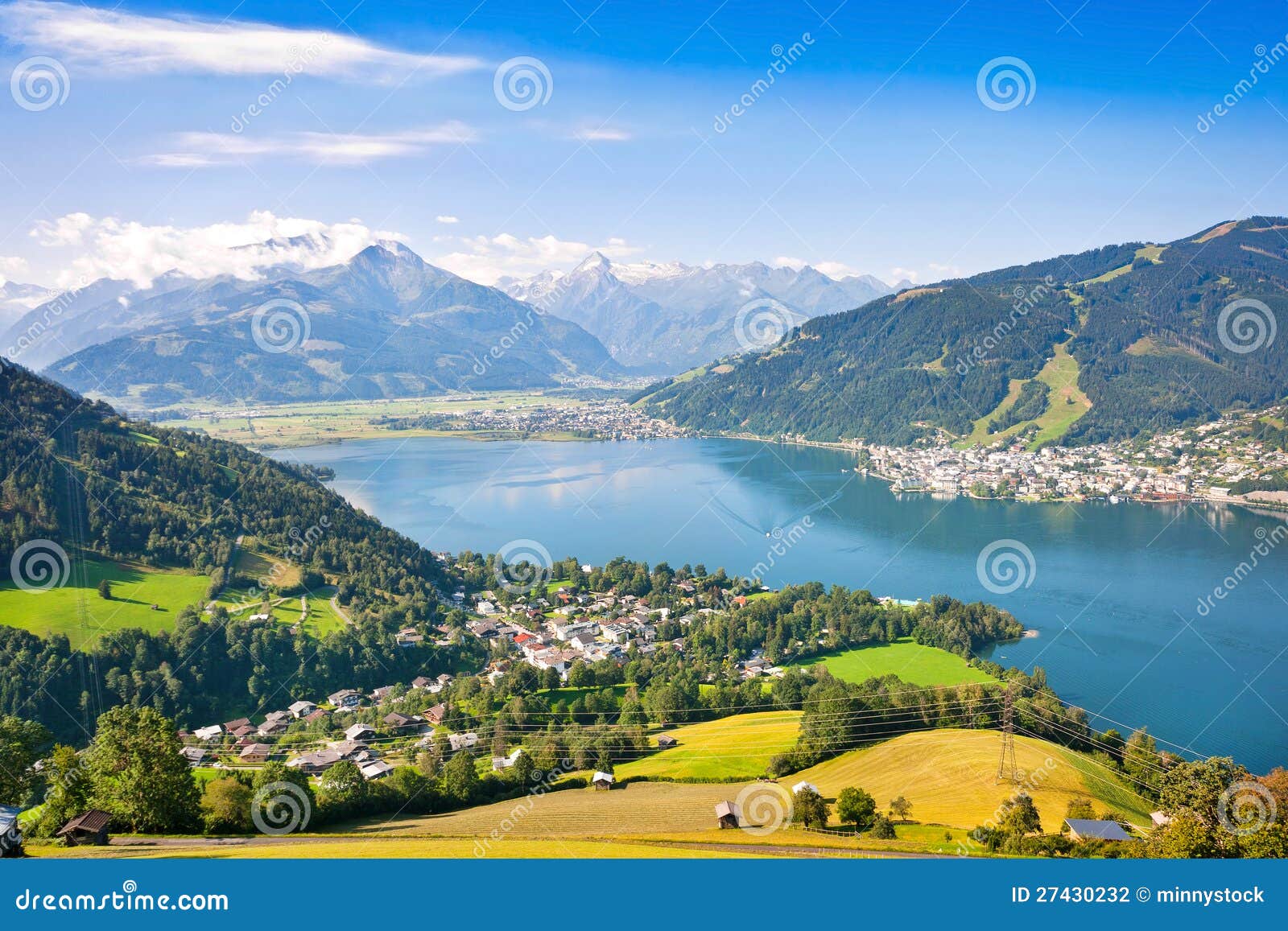 beautiful view of zell am see, austria