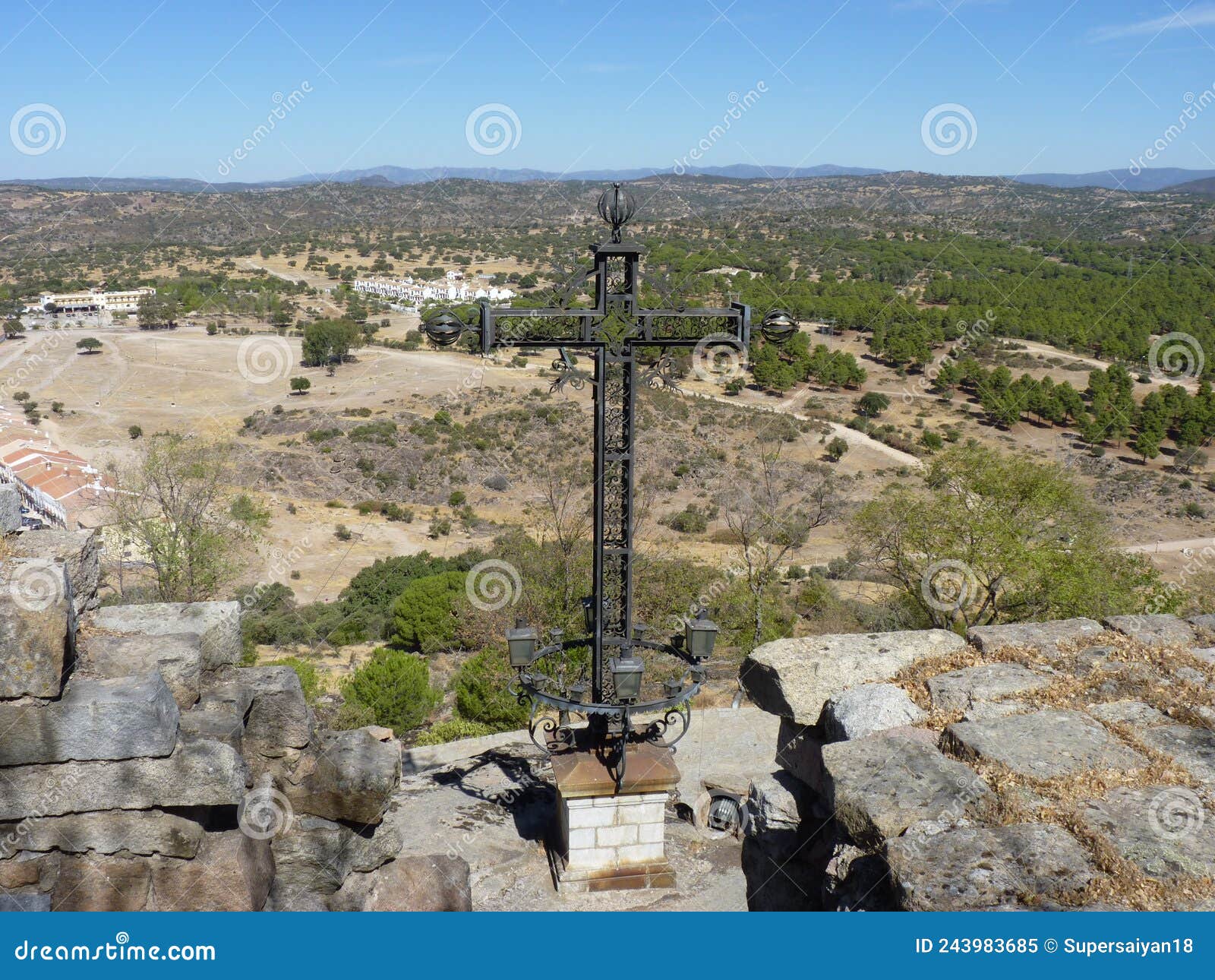 beautiful views of the sanctuary of the virgen de la cabeza in andÃÂºjar, andalusia