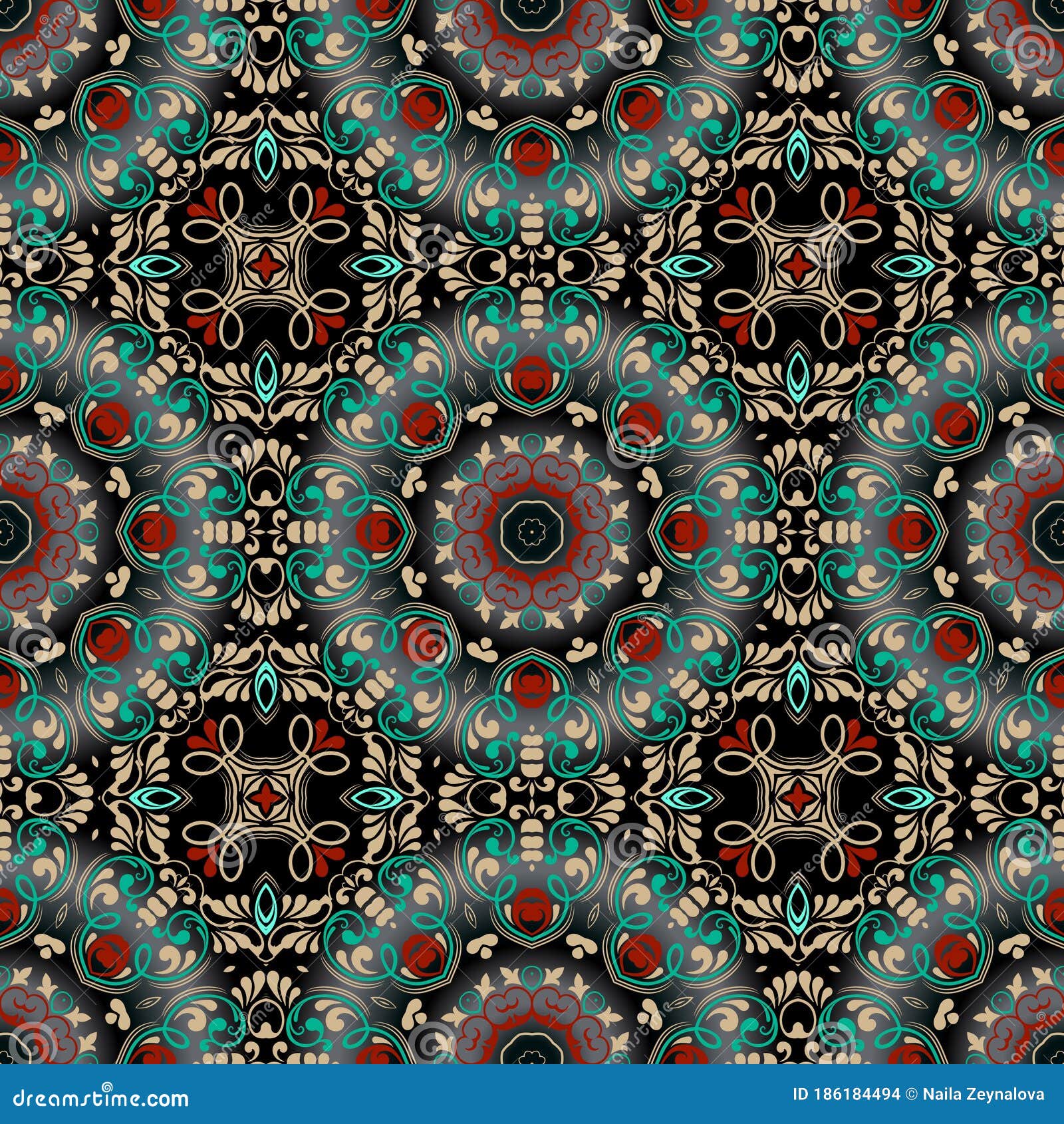 Beautiful Vintage Floral Seamless Pattern. Vector Ornamental Elegance