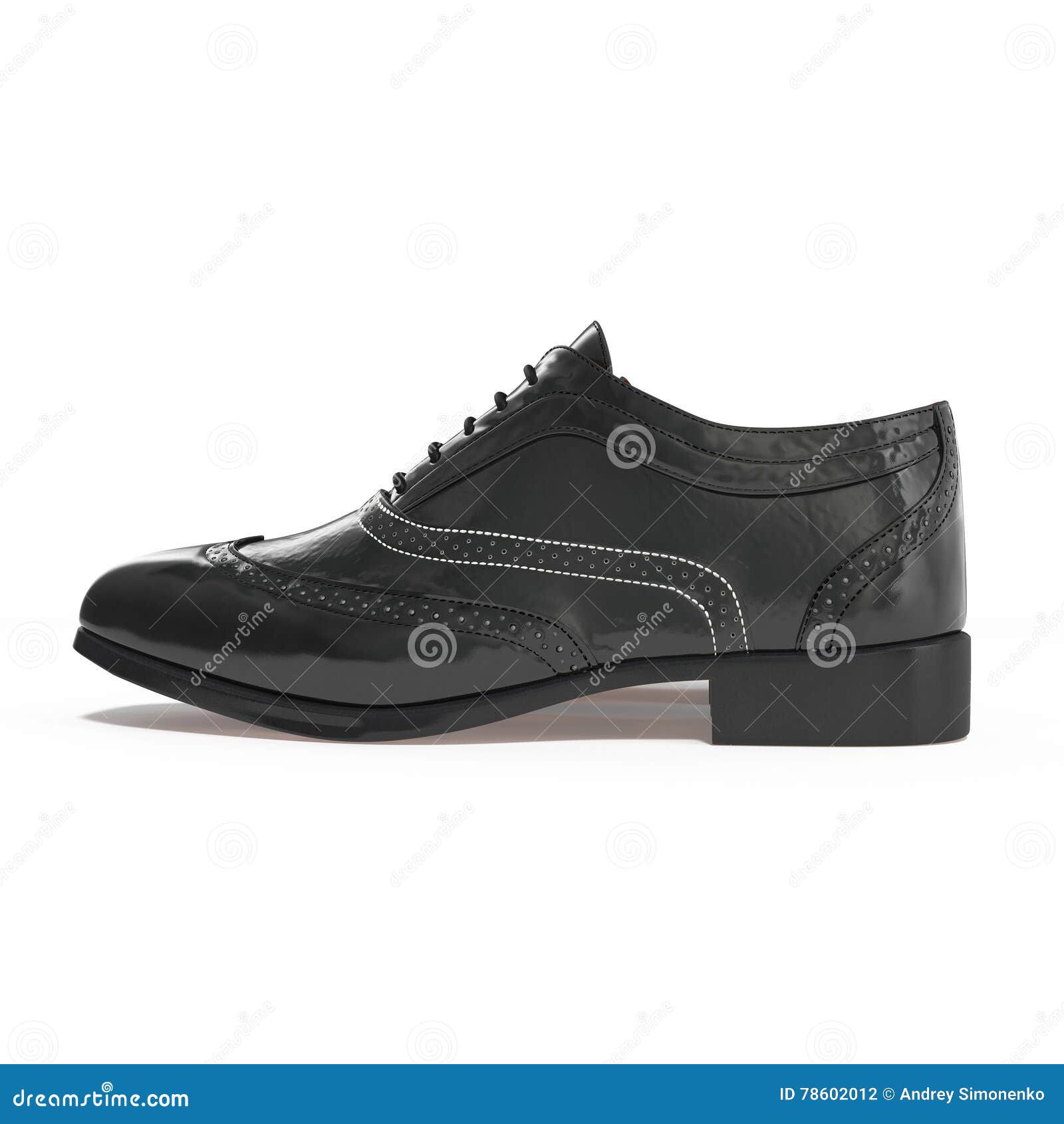 Beautiful Vintage Pair of Fashion Black Leather Shoes with Side View ...