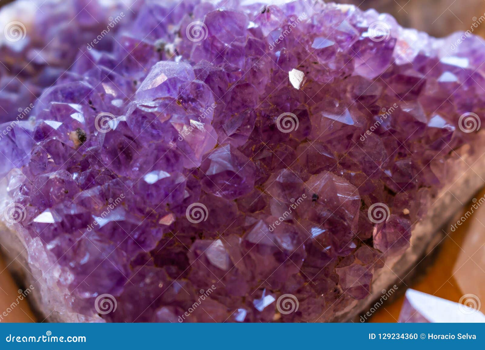 Beautiful Violet-colored Gemstone Just Extracted. Stock Photo - Image ...