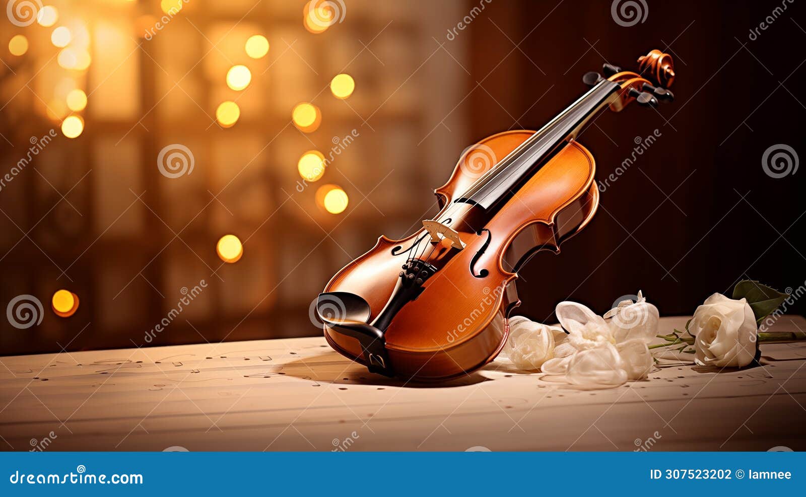 beautiful violin awaits its rightful musician counterpart.ai generated