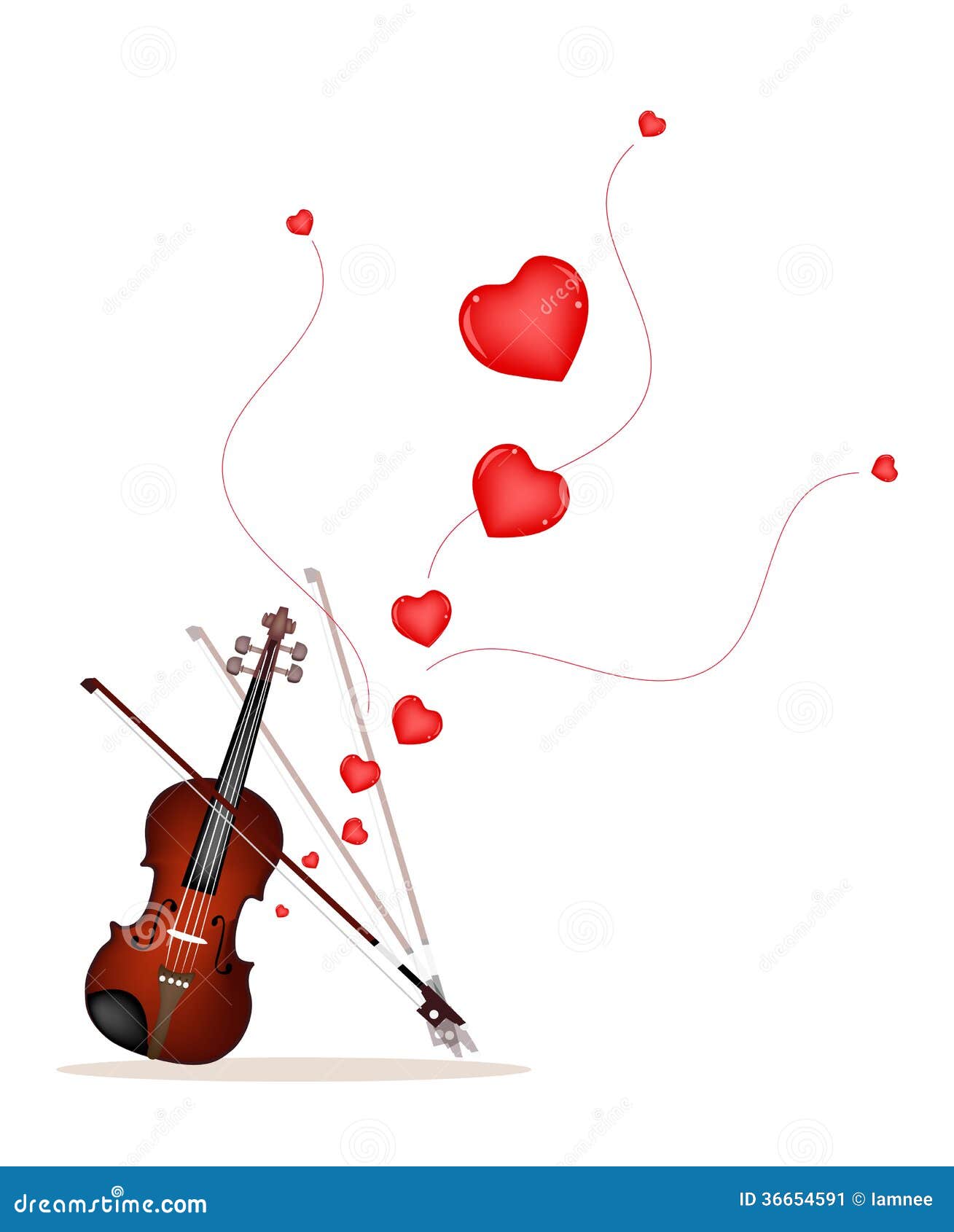 A Beautiful Violin  On Playing A Love Music Stock Image 