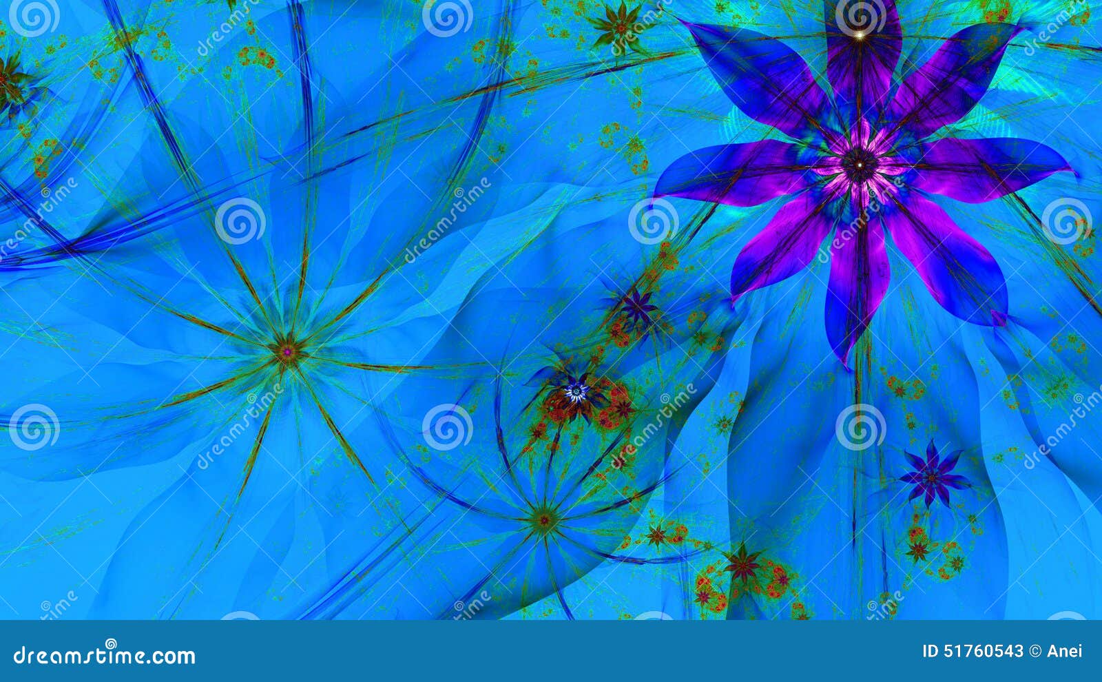 beautiful vivid glowing modern flower background in green,pink,red,blue colors