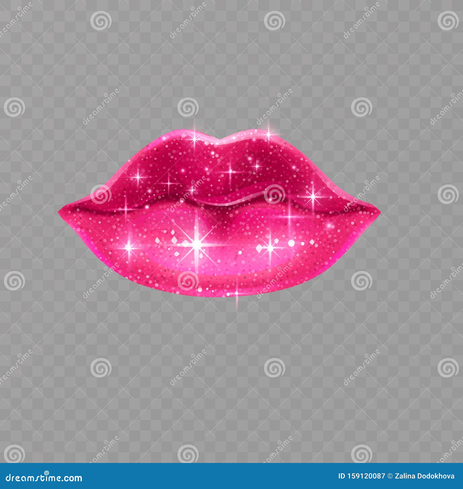 Glitter Pink  Lips picture A4 print only NO FRAME  glitter 