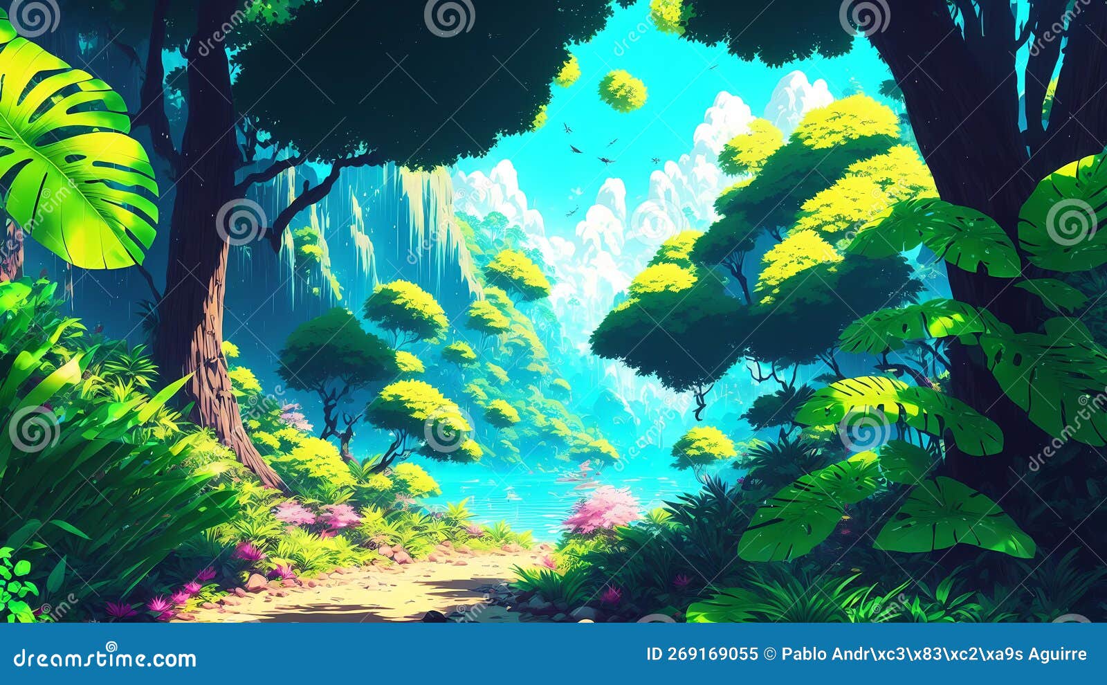 Anime Forest iPhone, anime jungle HD phone wallpaper | Pxfuel
