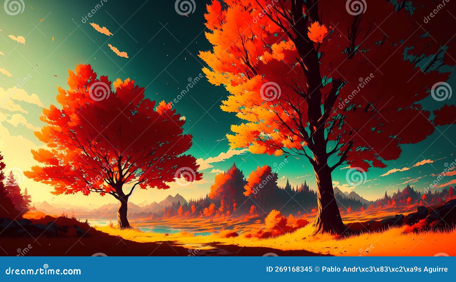 Anime Fall Scenery