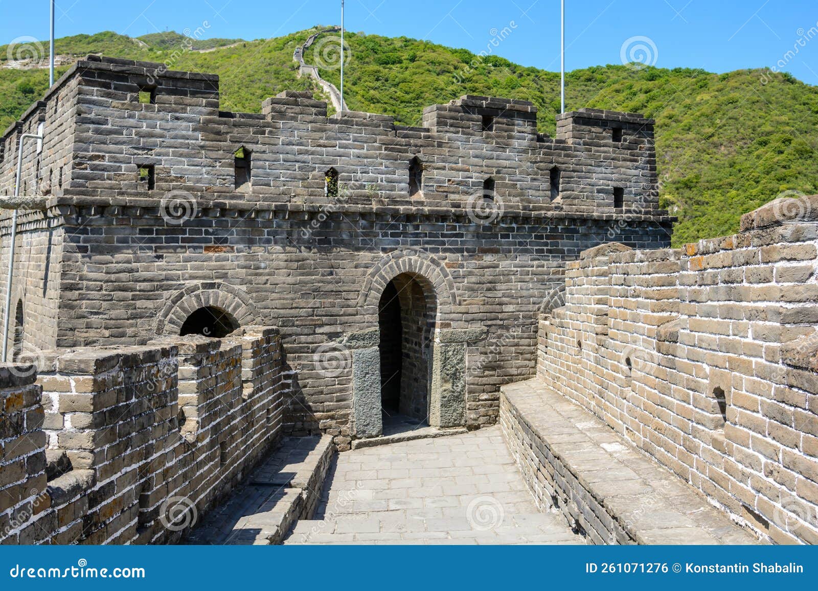 Beautiful Watchtower. the Great Wall of China Stock Photo Image of