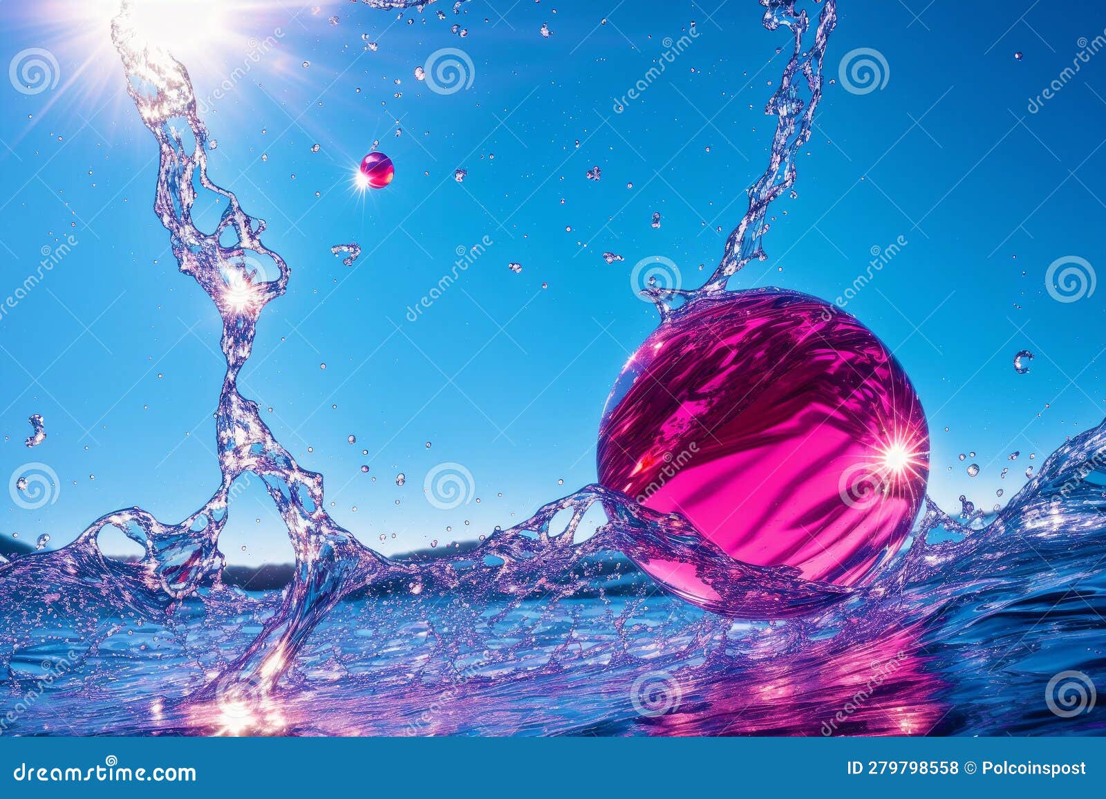 Beautiful Water Splashes. Chromatic Rhapsody. Vibrant Water Splashes ...