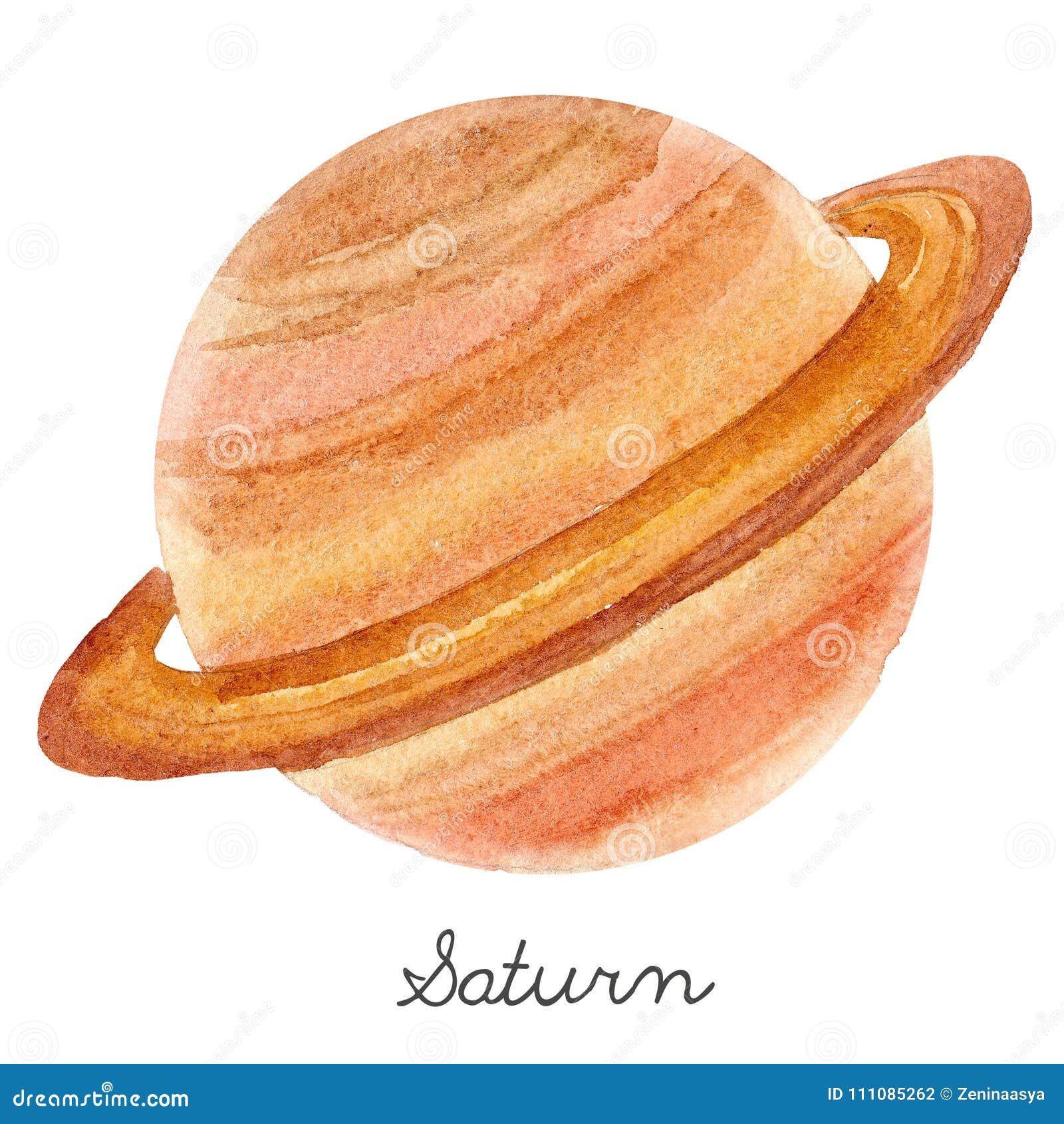 watercolor saturn planet 