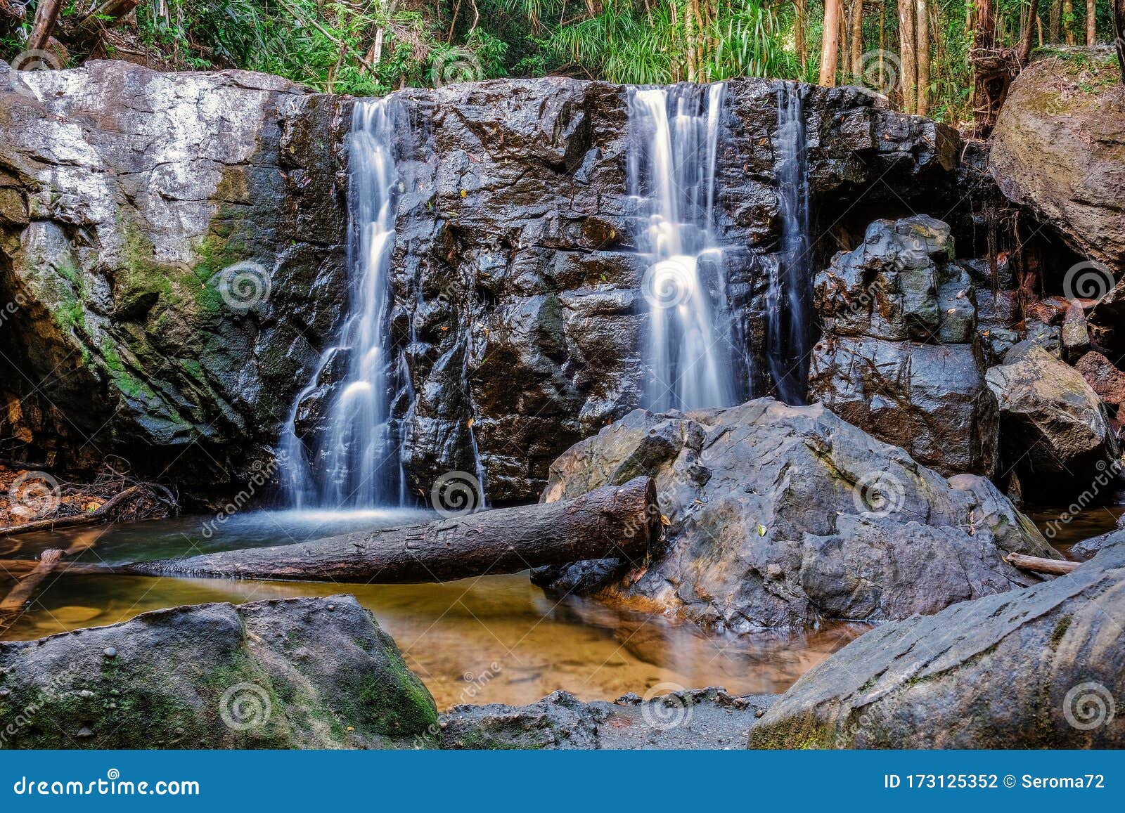 Beautiful Waterfall on the Island of Phu Quoc Stock Photo Image of