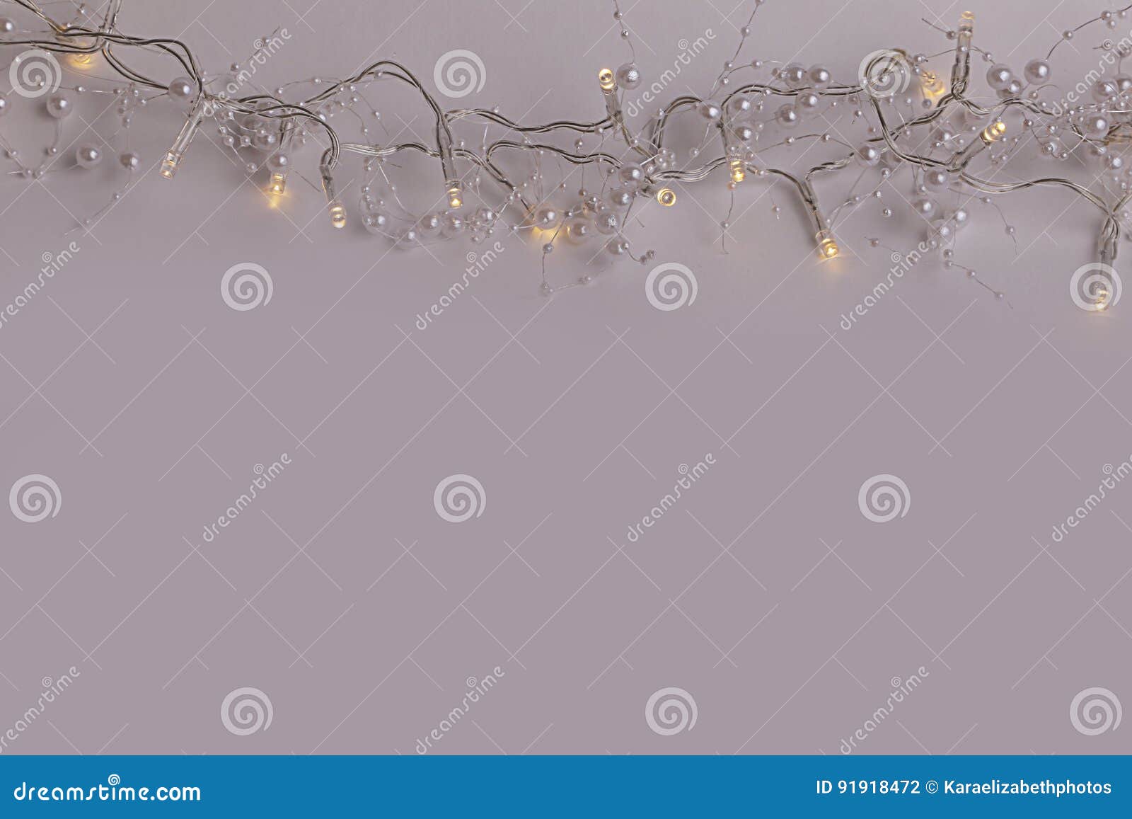 beautiful wedding or christmas fairly lights with pearls