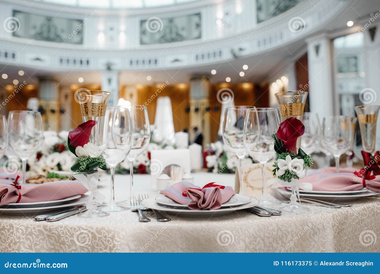 Beautiful Wedding Decoration Set Up with Flowers. Stock Image Image