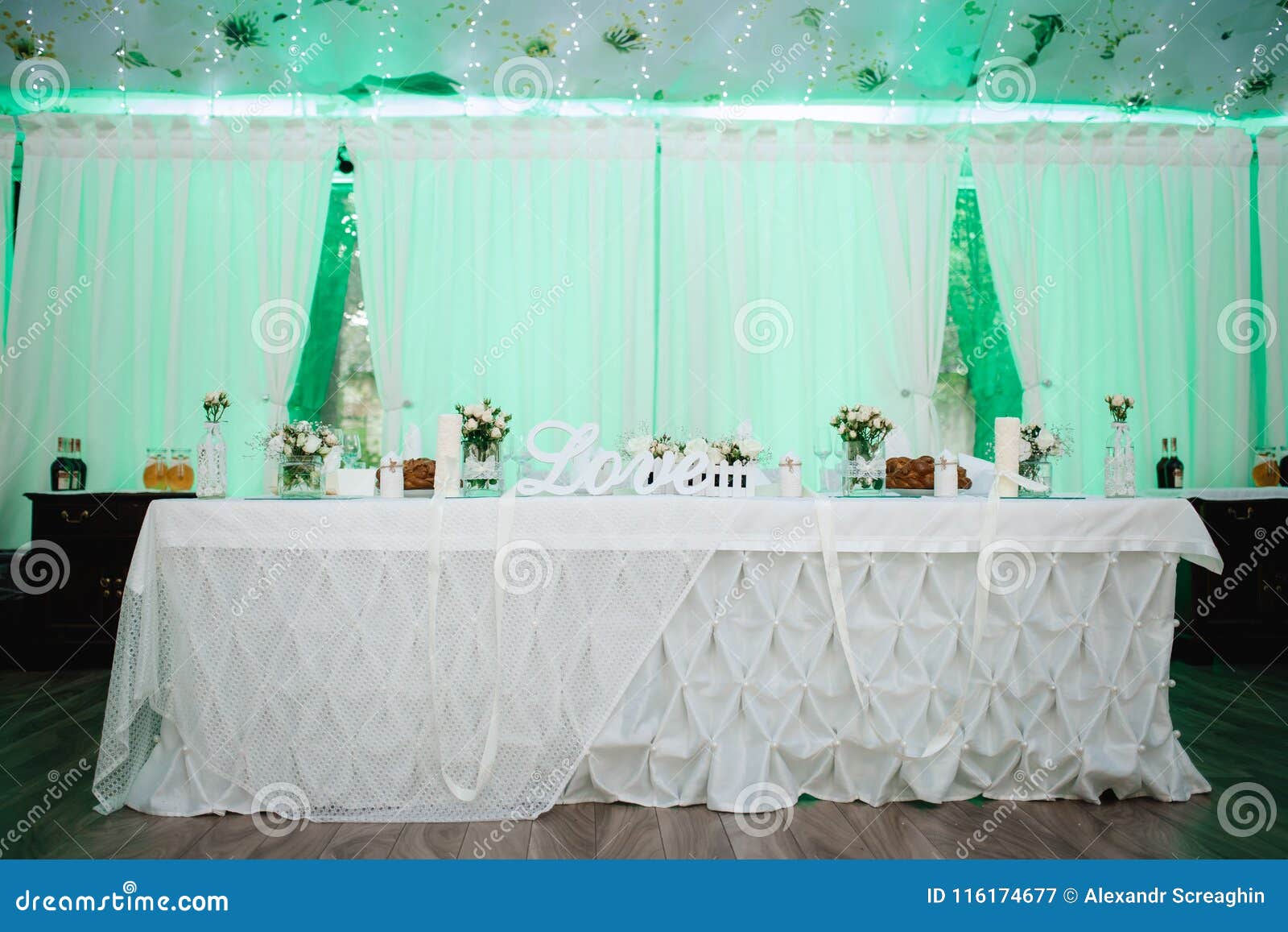 Beautiful Wedding Decoration Set Up with Flowers. Stock Image Image