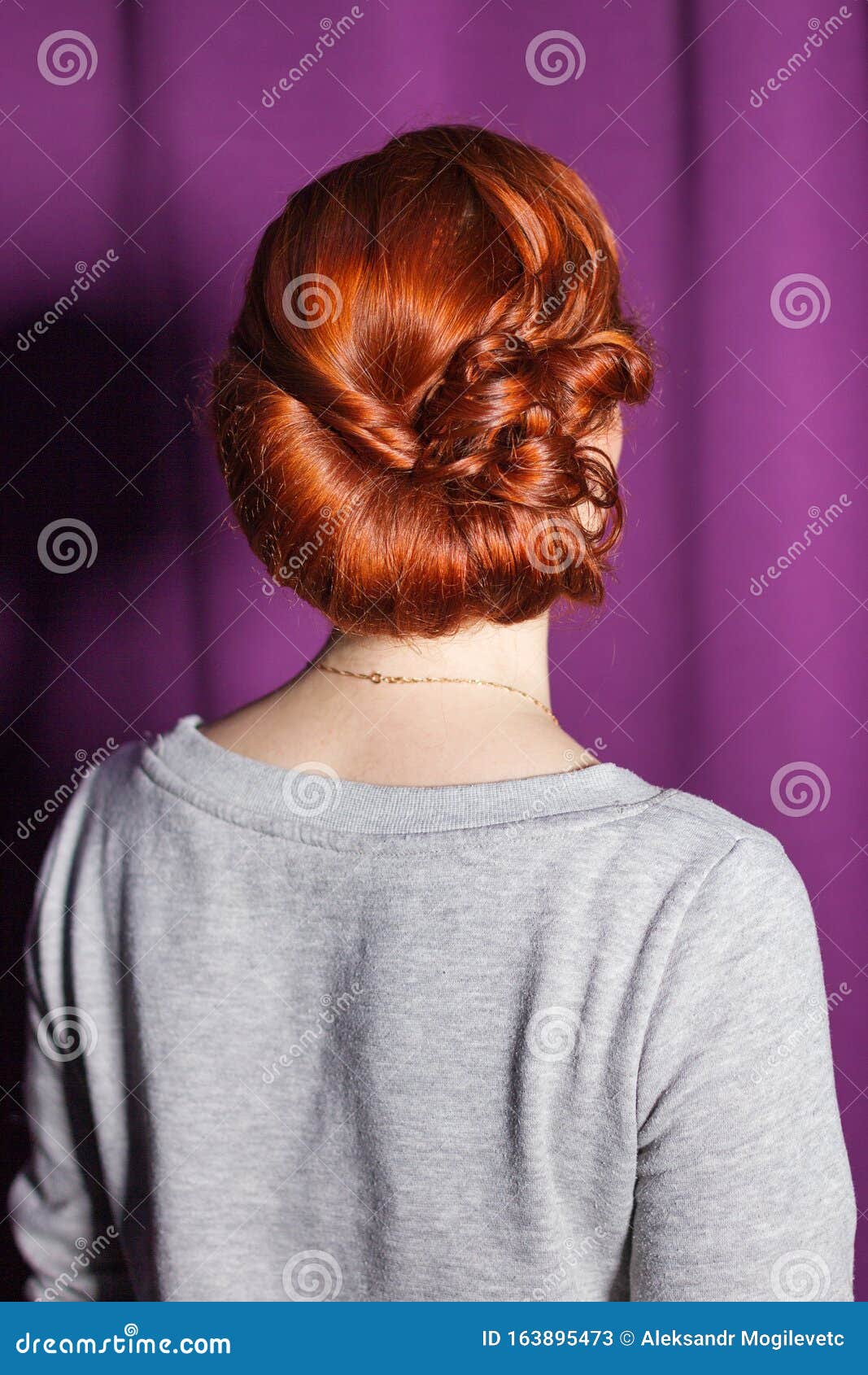 Wedding Styling the Girl in Regular Clothes. Sample Hairstyles before Party-3.  Stock Image - Image of hair, hairstyle: 163895473