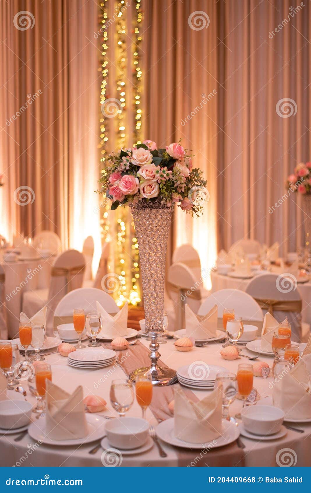 Beautiful Wedding Table Decoration Ideas Stock Photo Image of banquet